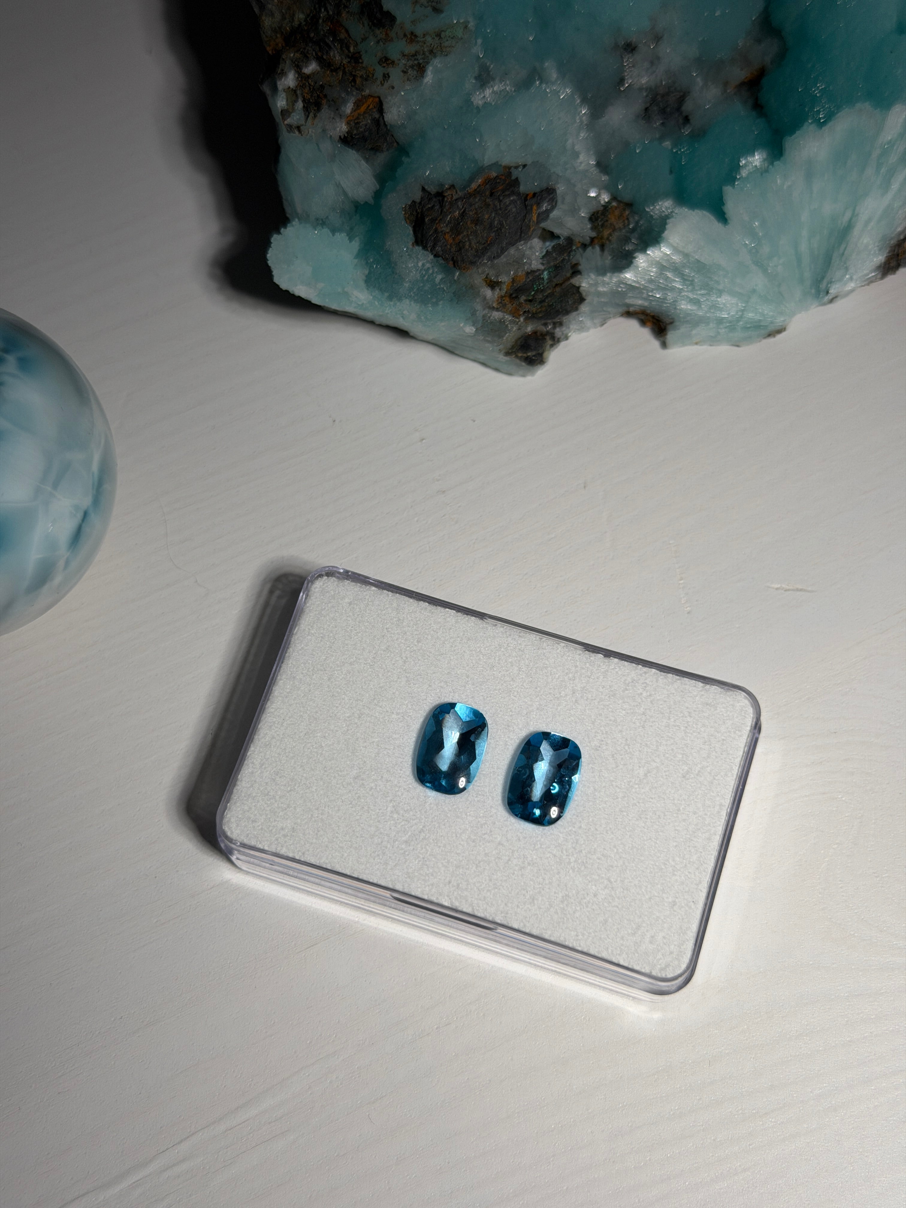 Blauer Topas | Paar | 6,08ct