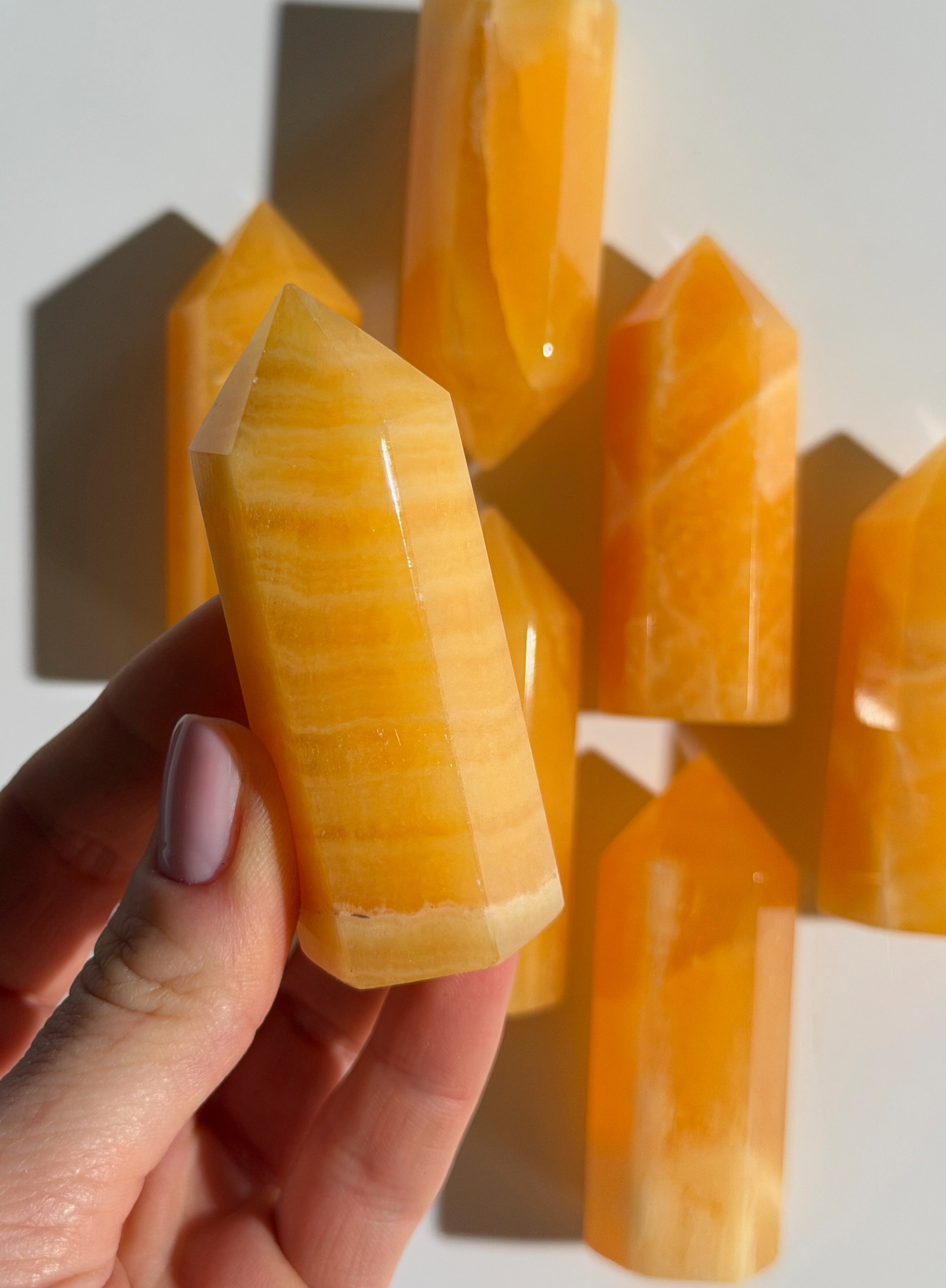 Orangen Calcit Turm | High Quality 🍊