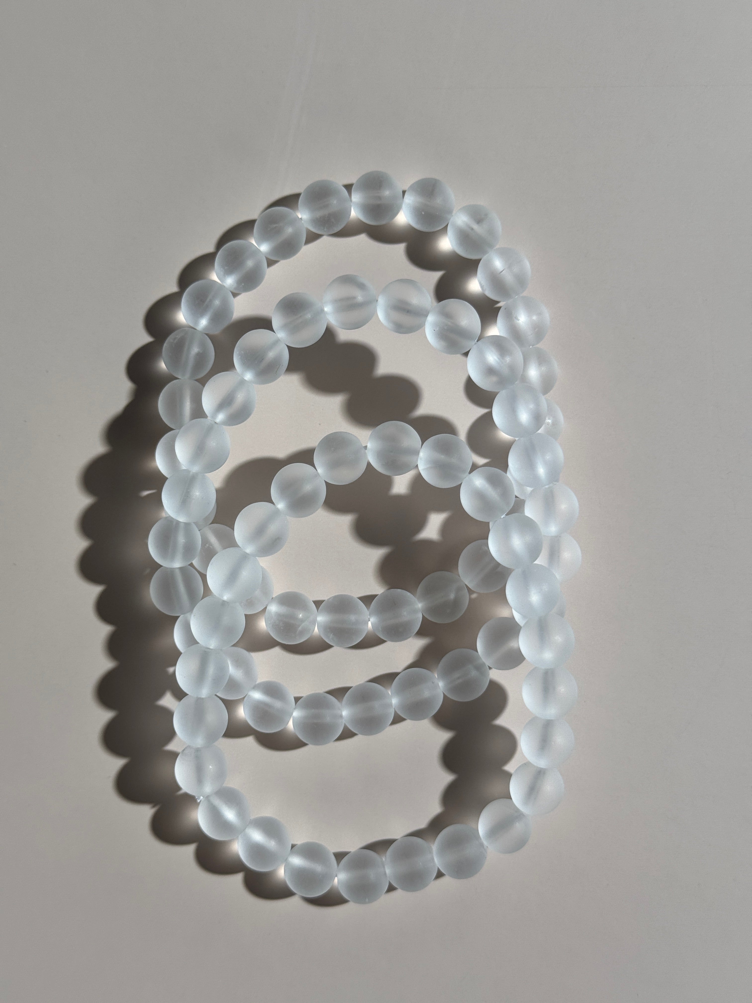 Bergkristall Kugelarmband Matt