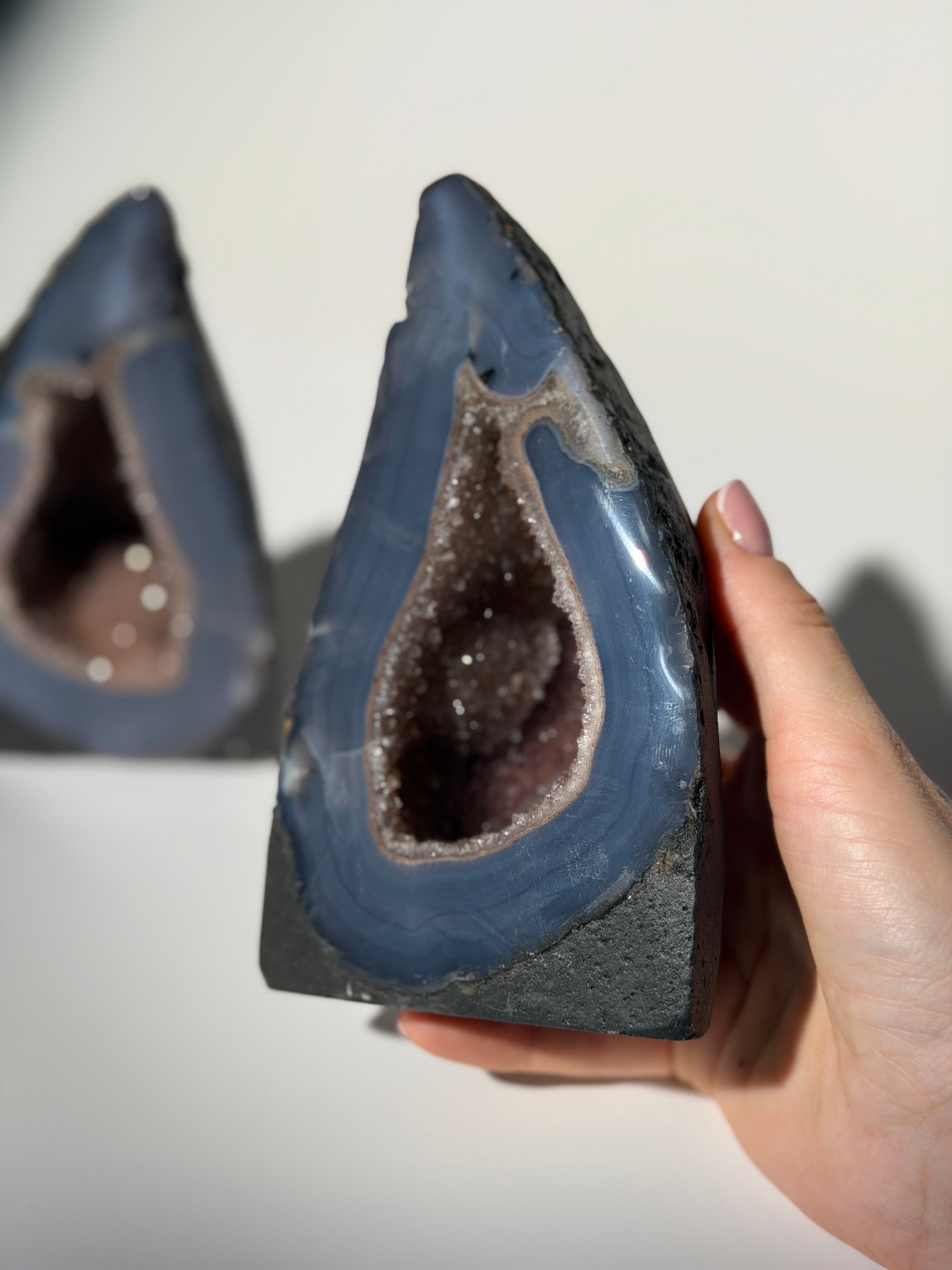 Druzy Achat Drusenpaar