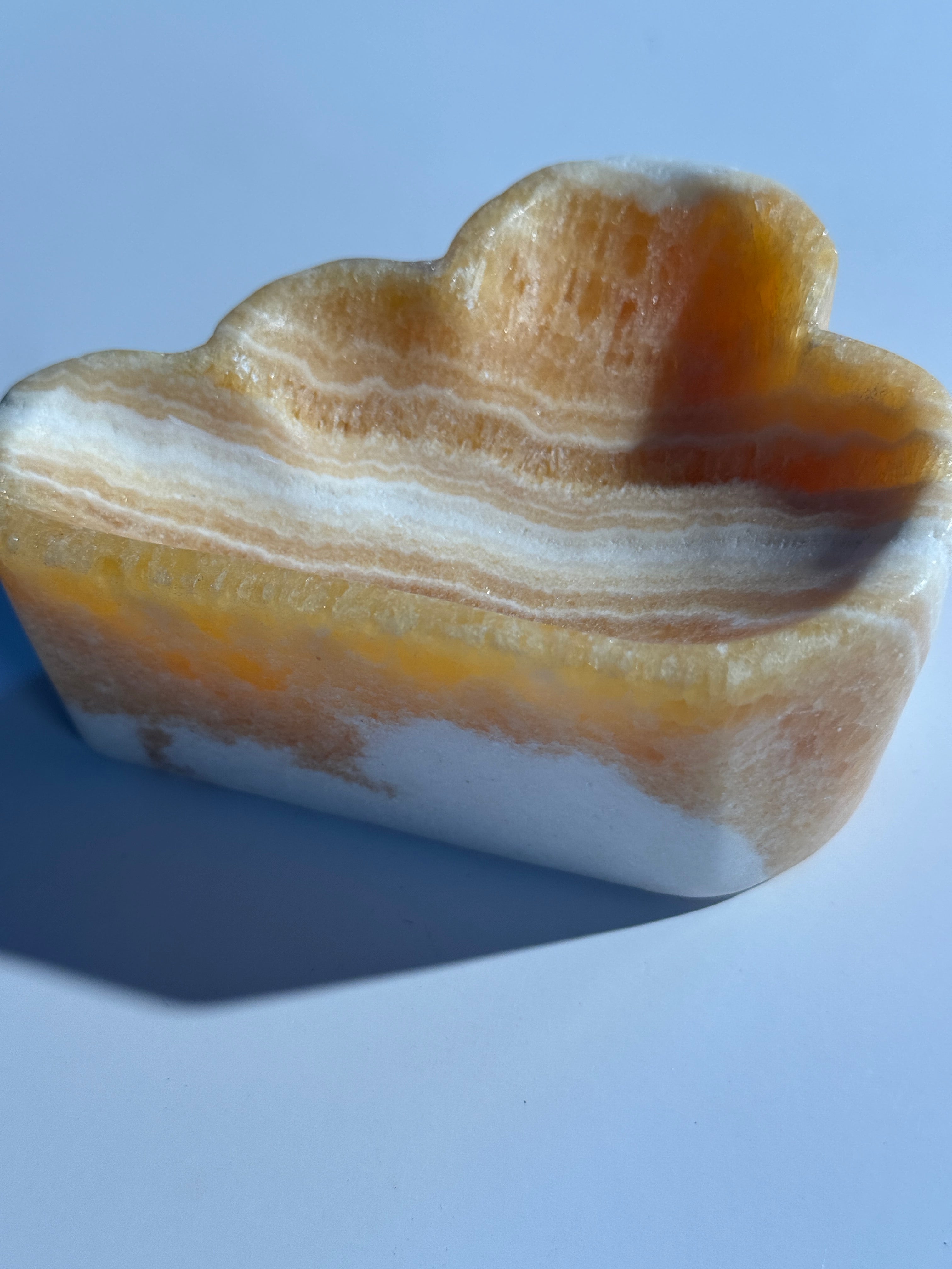 Orangencalcit Schale Wolke (kräftig)