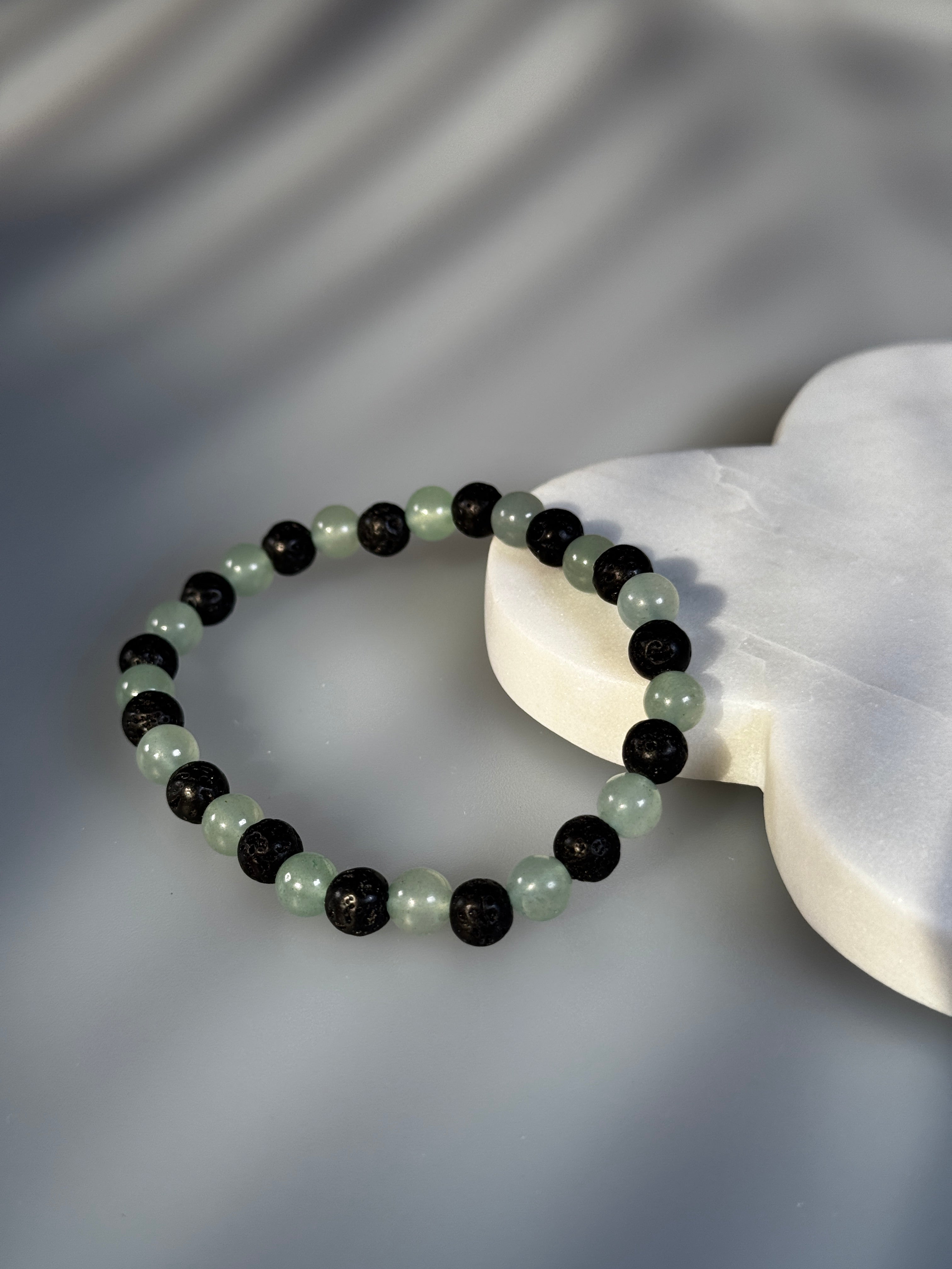 Aventurin & Lava Kugelarmband