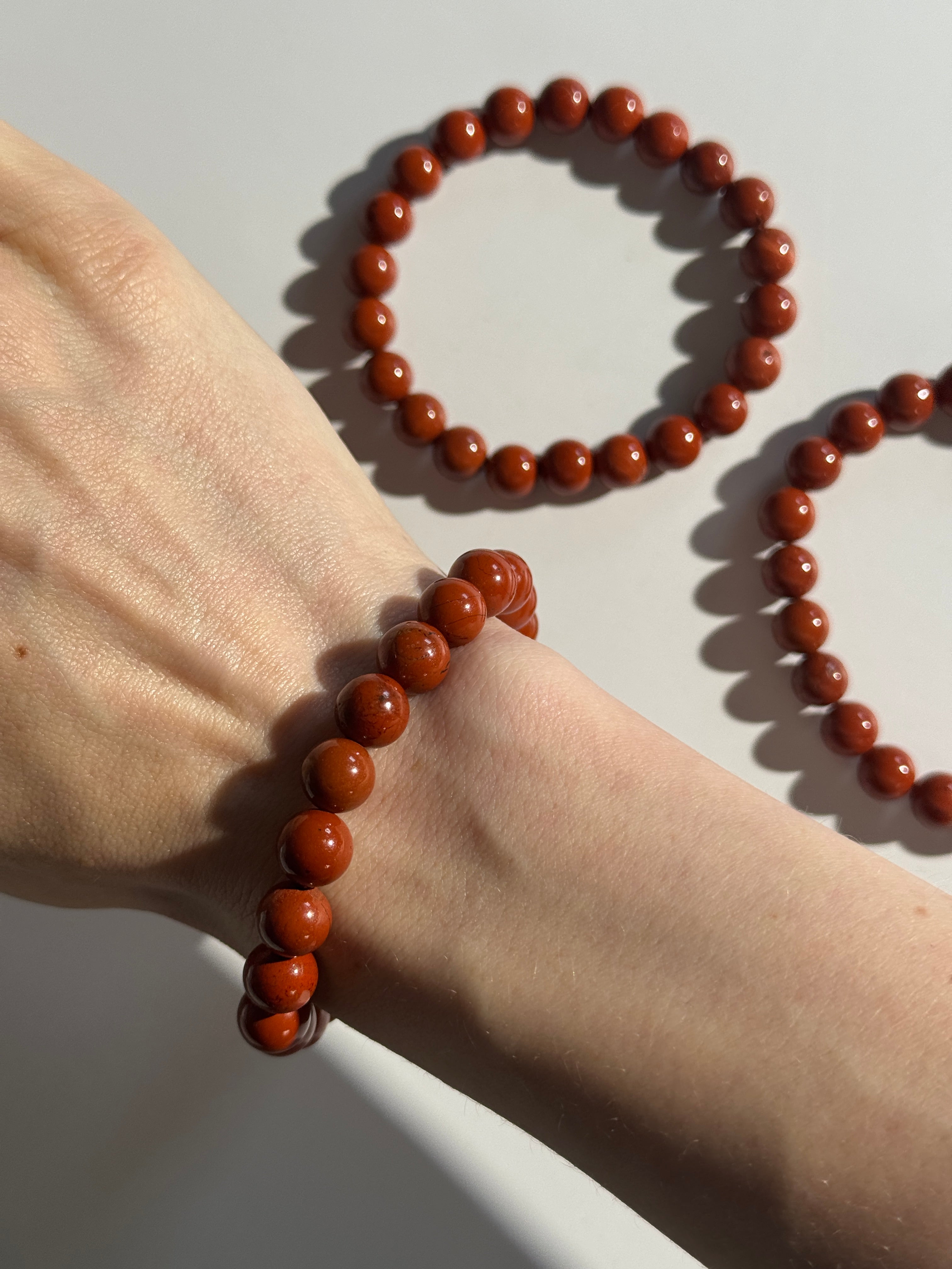 Roter Jaspis Kugelarmband