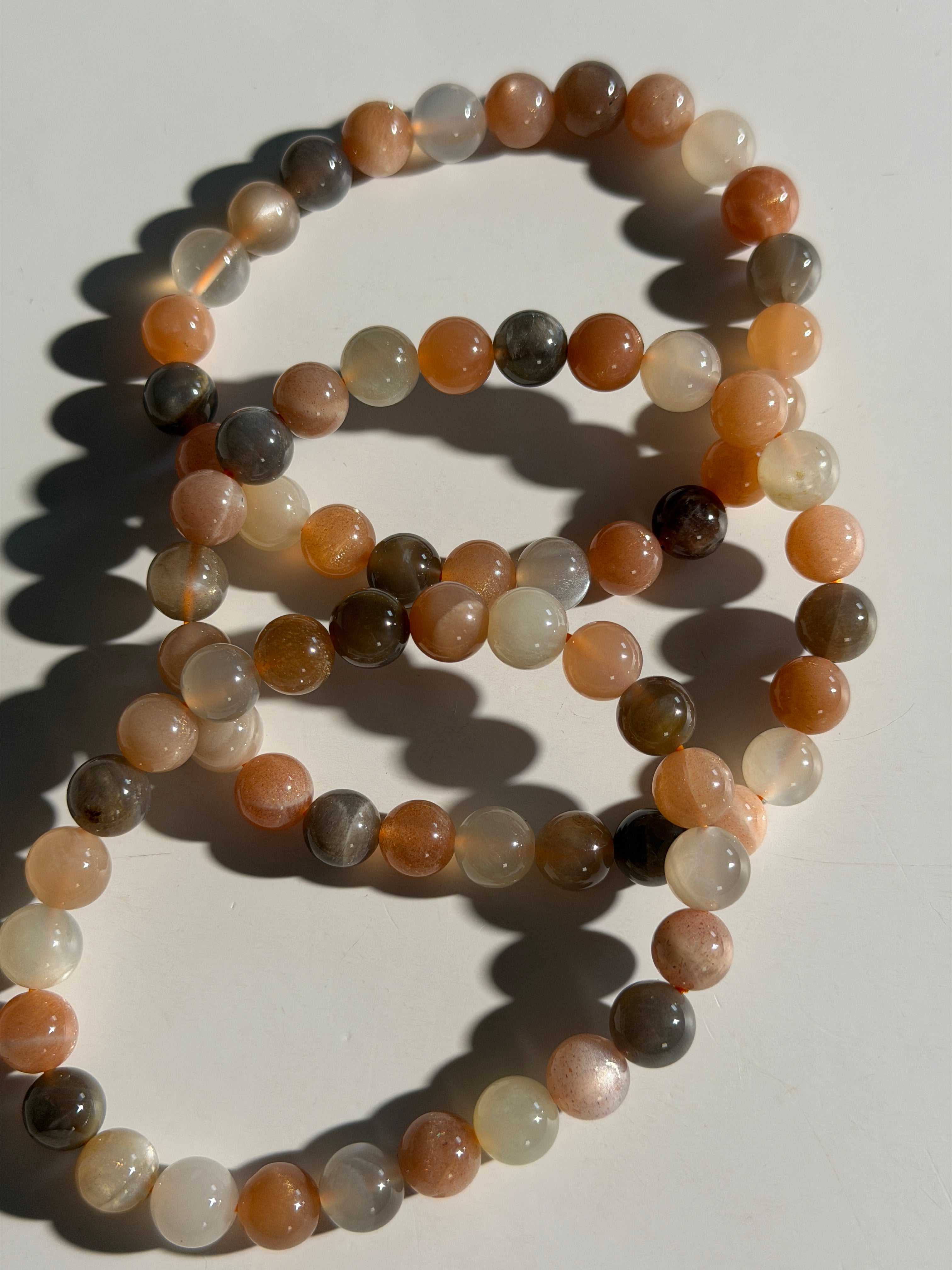Mondstein Bunt Kugelarmband