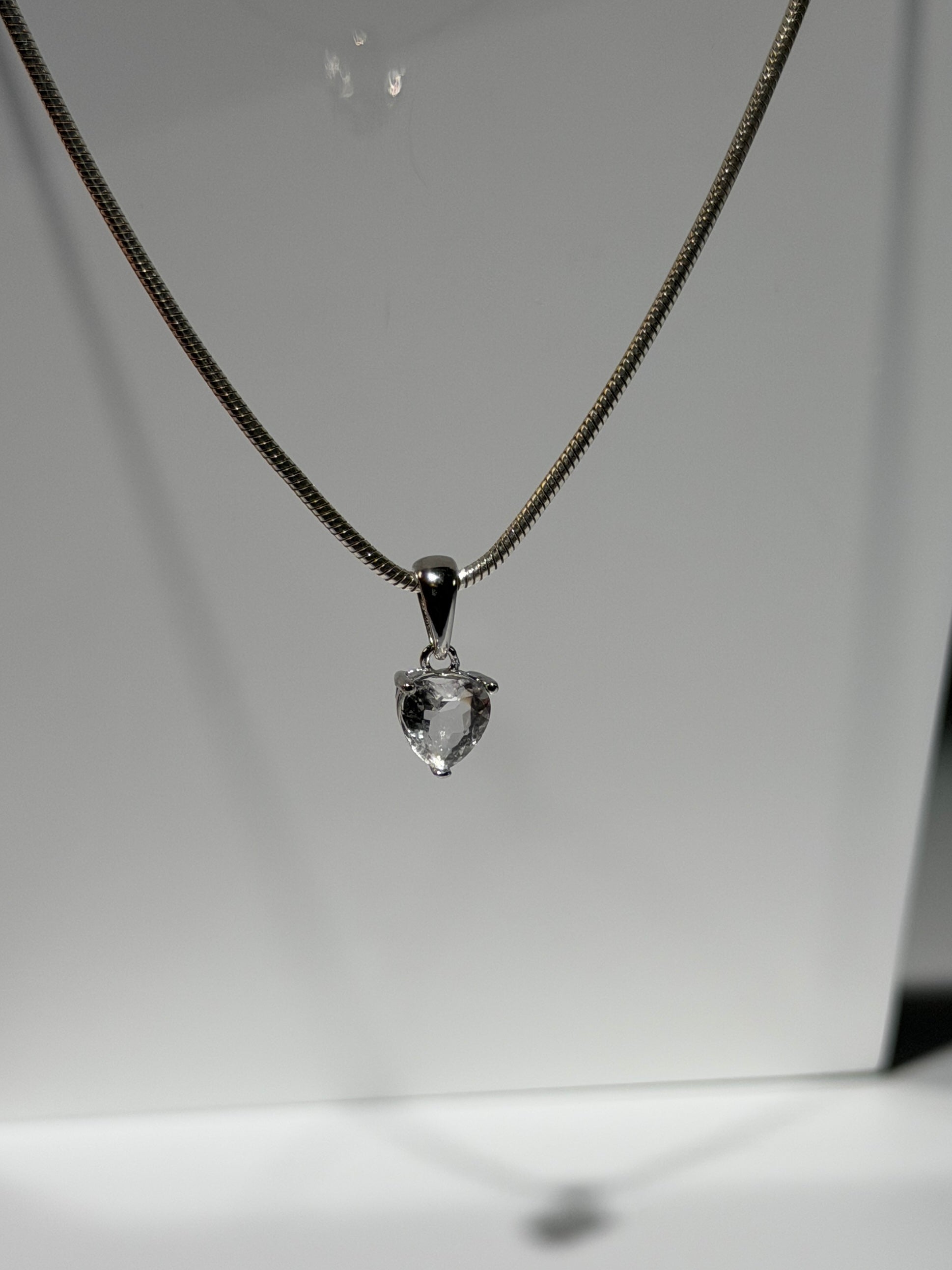 Bergkristall Anhänger - Heart | 925 Sterling Silber