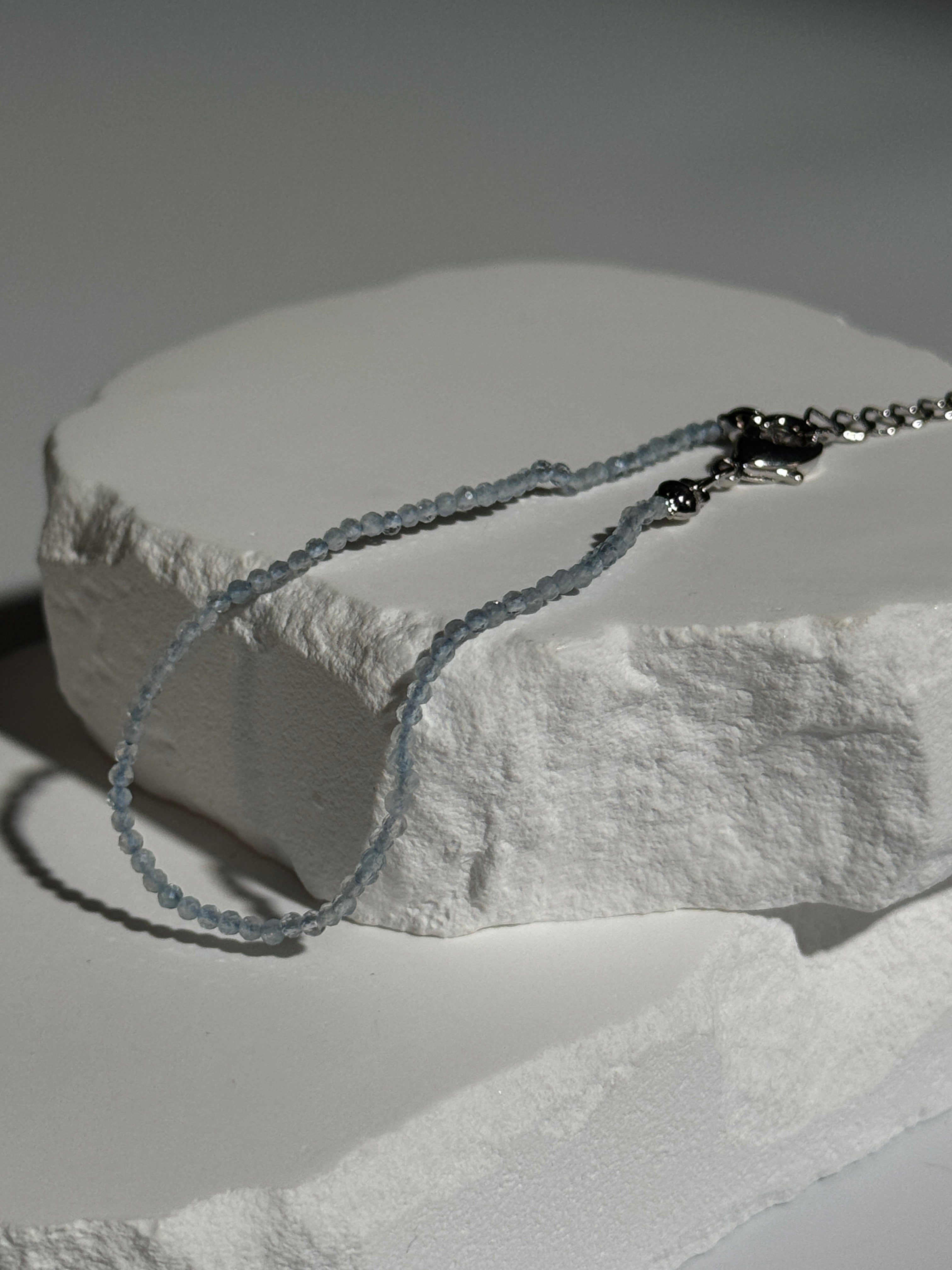 Aquamarin Armband mit Verlängerung