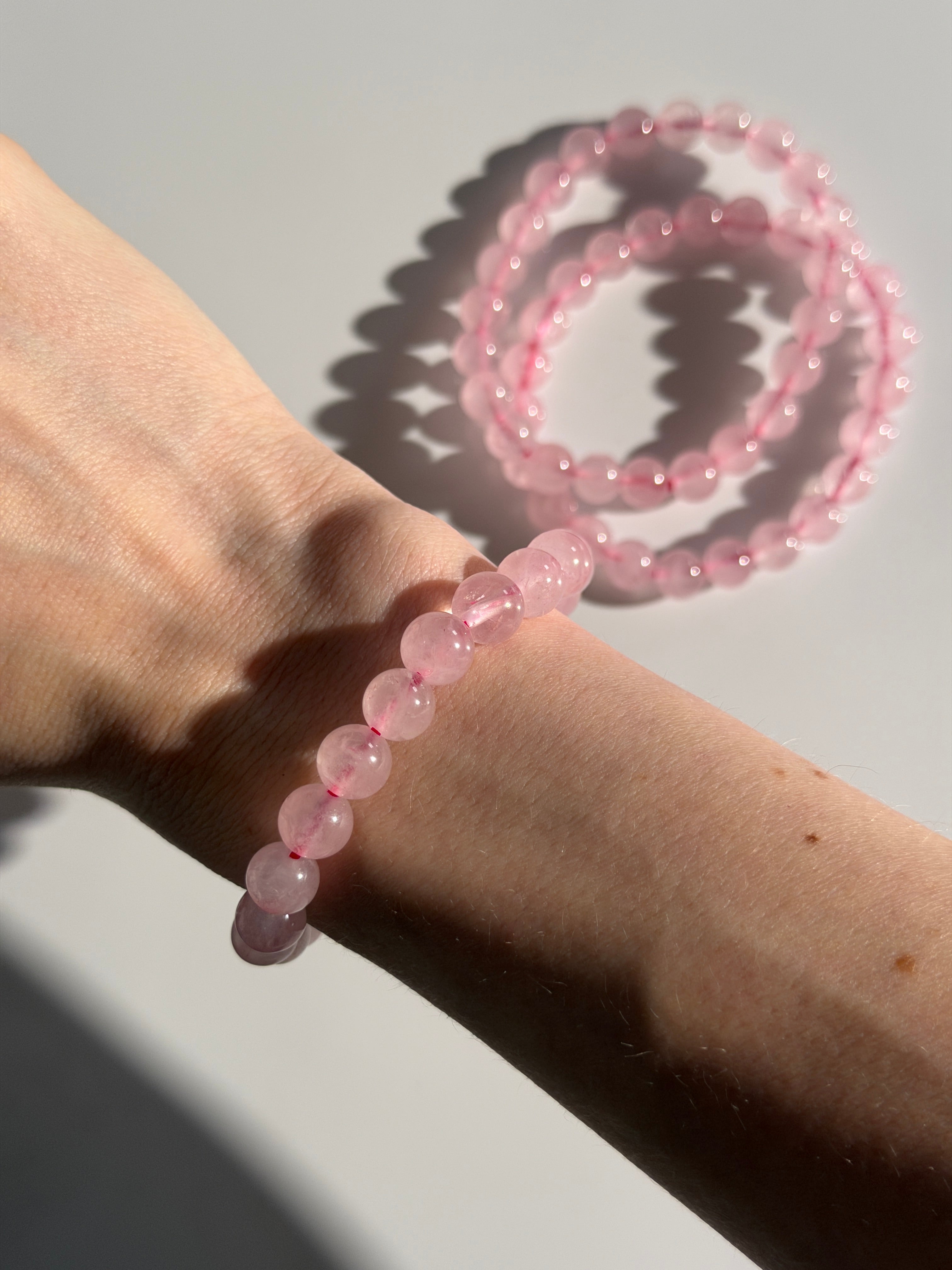 Rosenquarz Kugelarmband