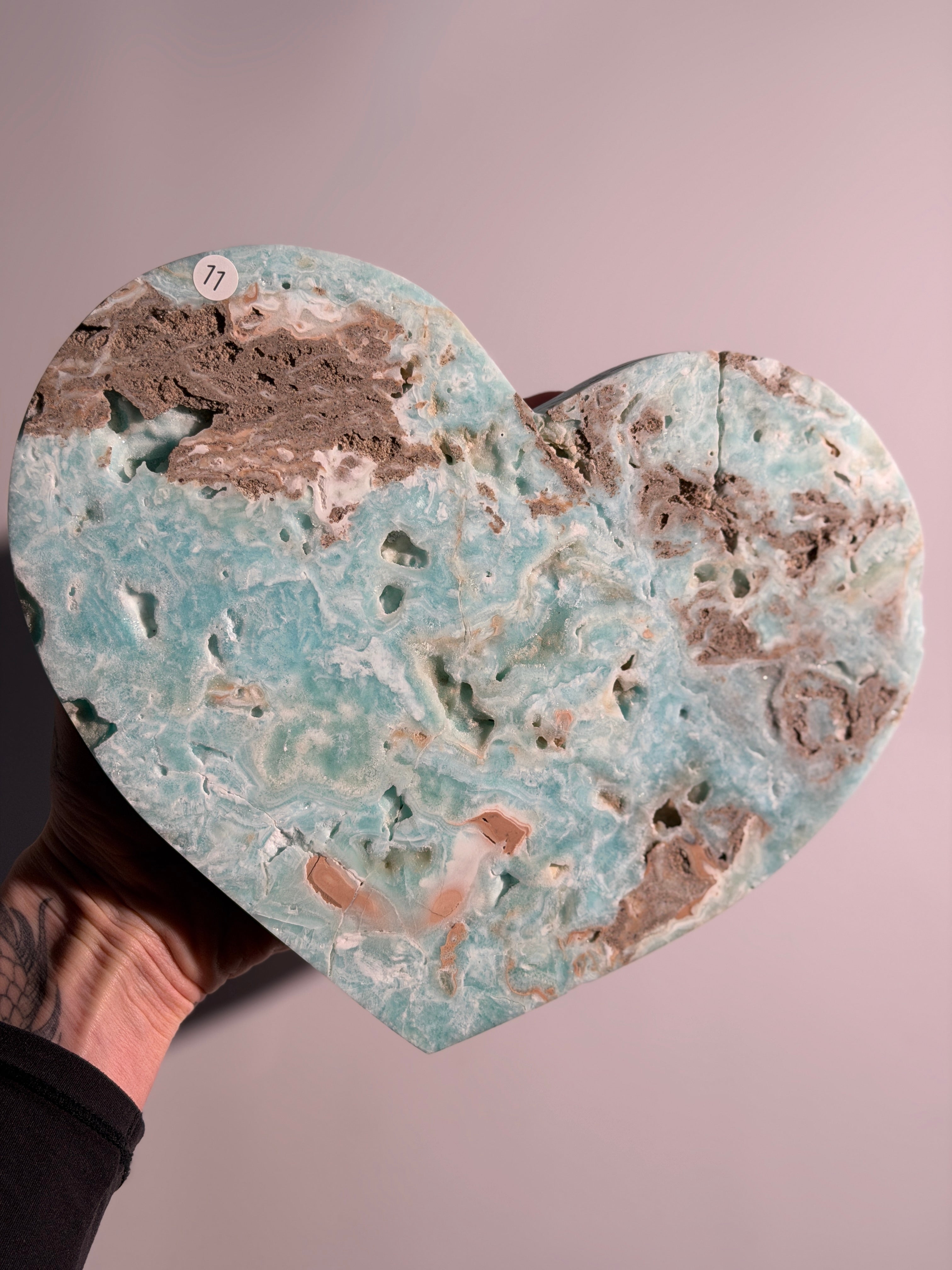 Karibischer Calcit Herz XL | SALE