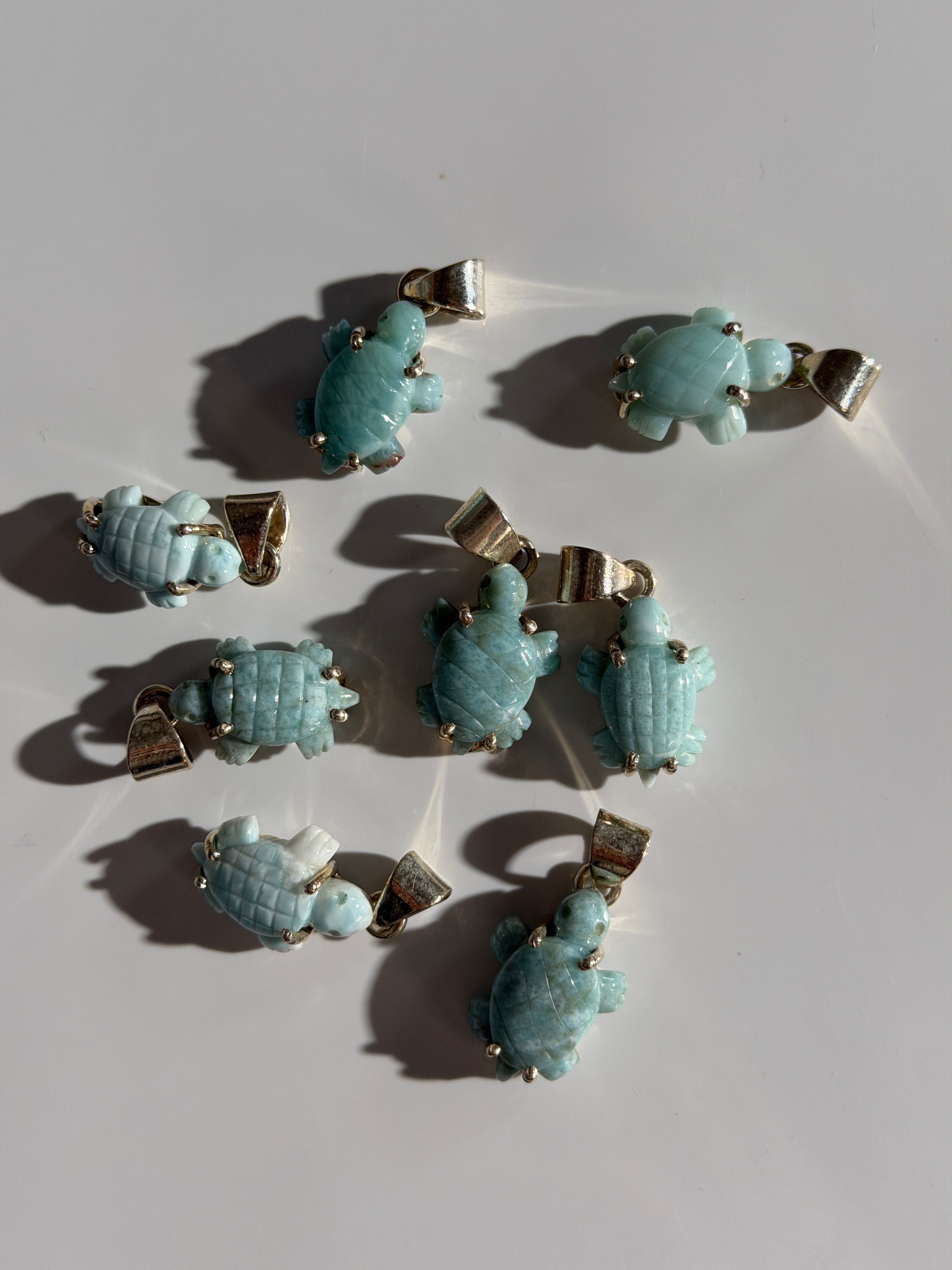 Larimar Anhänger Schildkröte