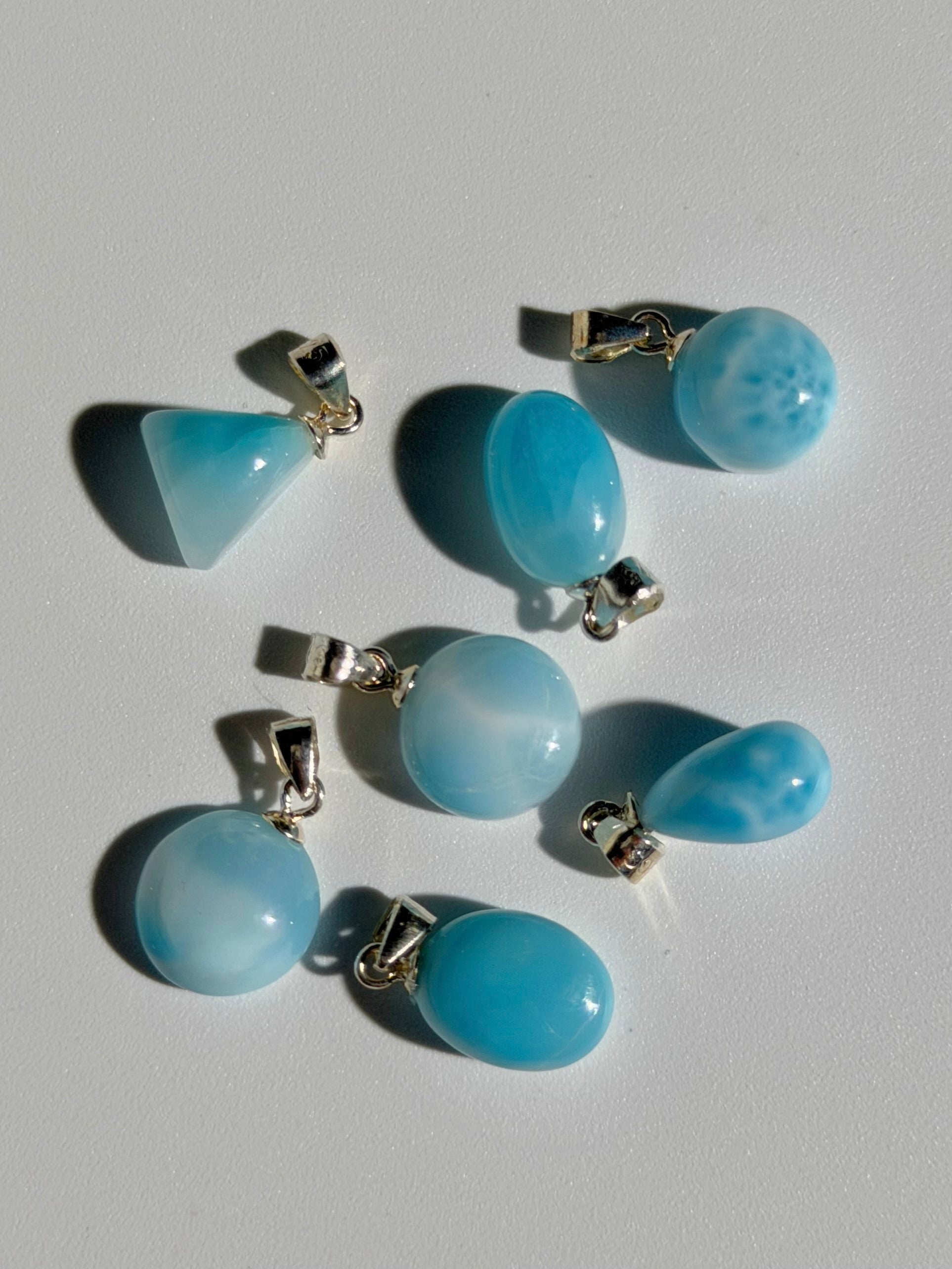 Larimar Anhänger | Freeform | 925 Sterling Silber