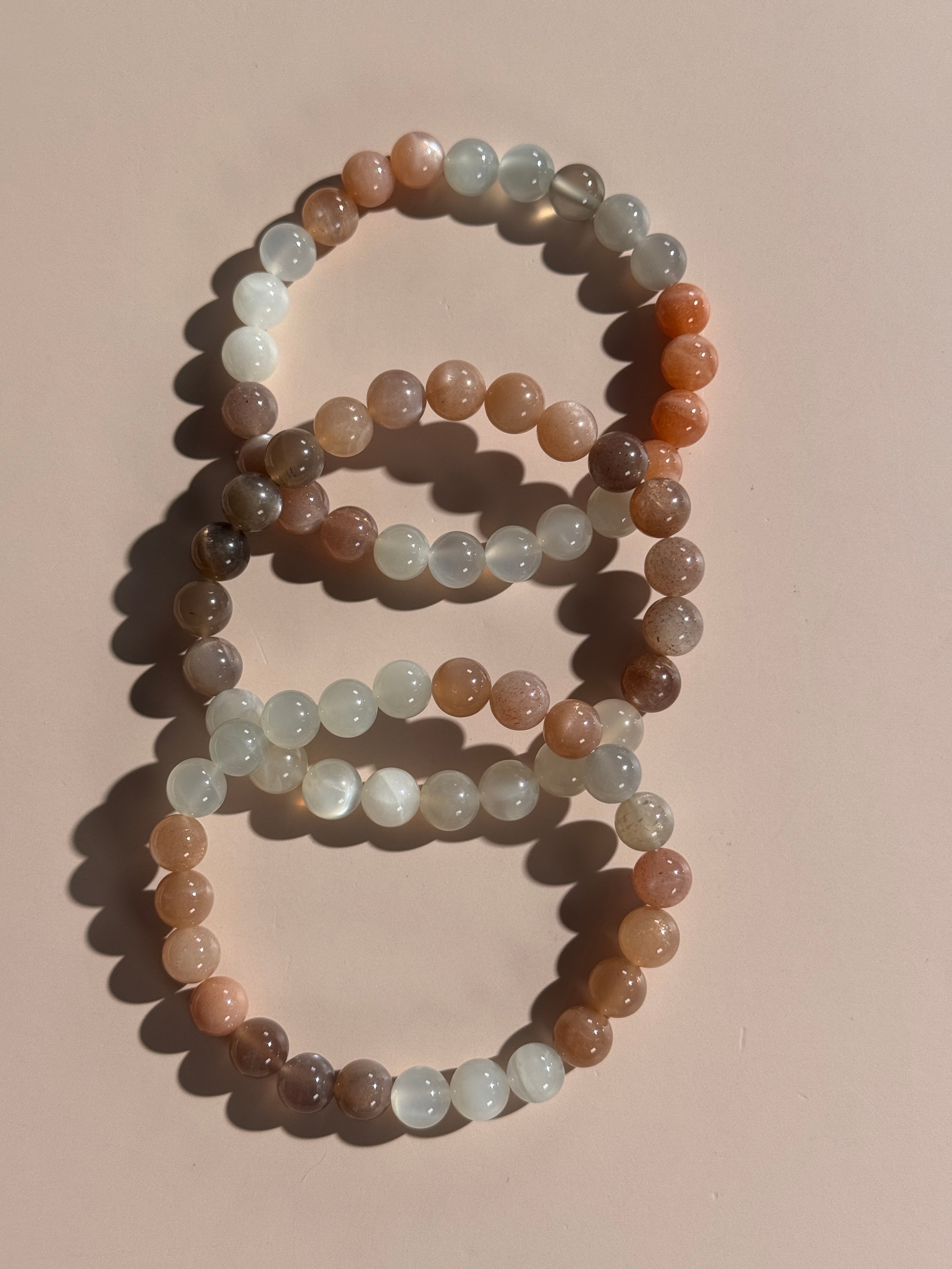 Mondstein Bunt Kugelarmband
