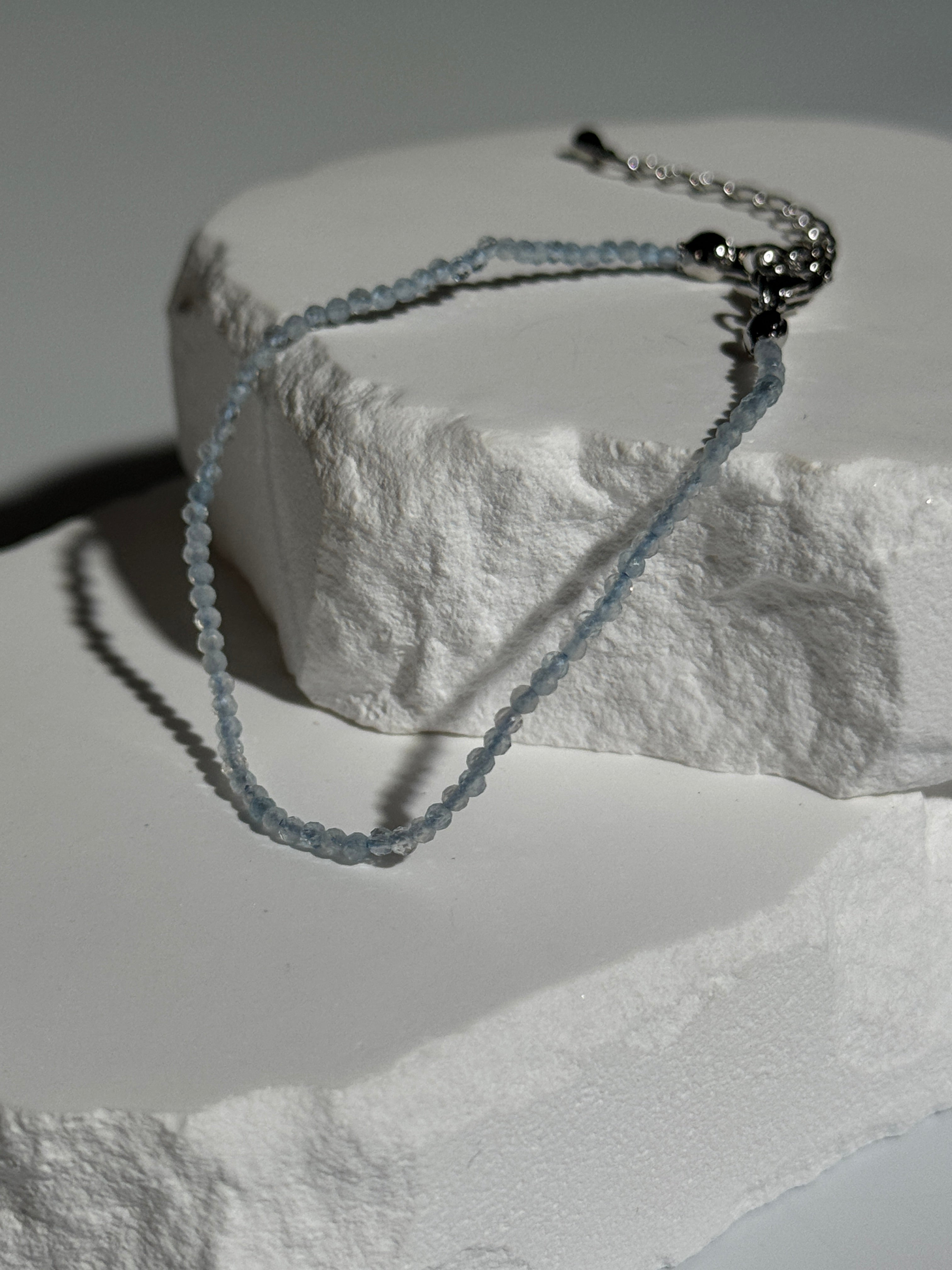 Aquamarin Armband mit Verlängerung