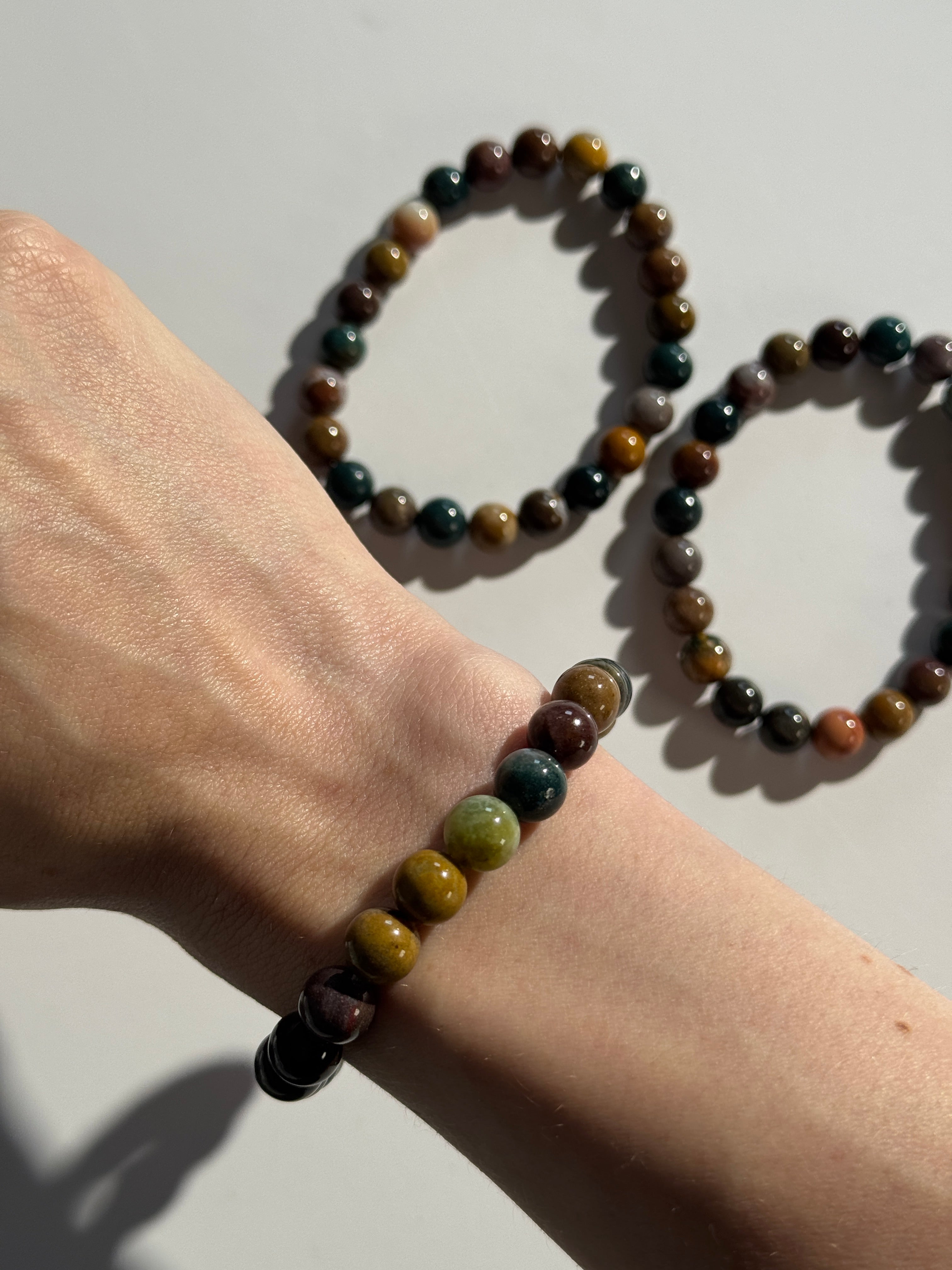 Ozeanjaspis Kugelarmband