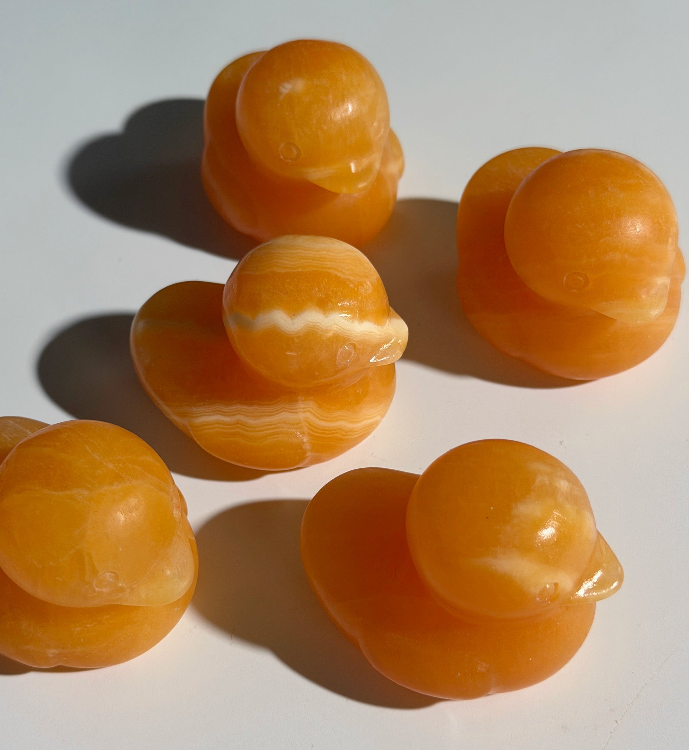 Orangen Calcit Ente