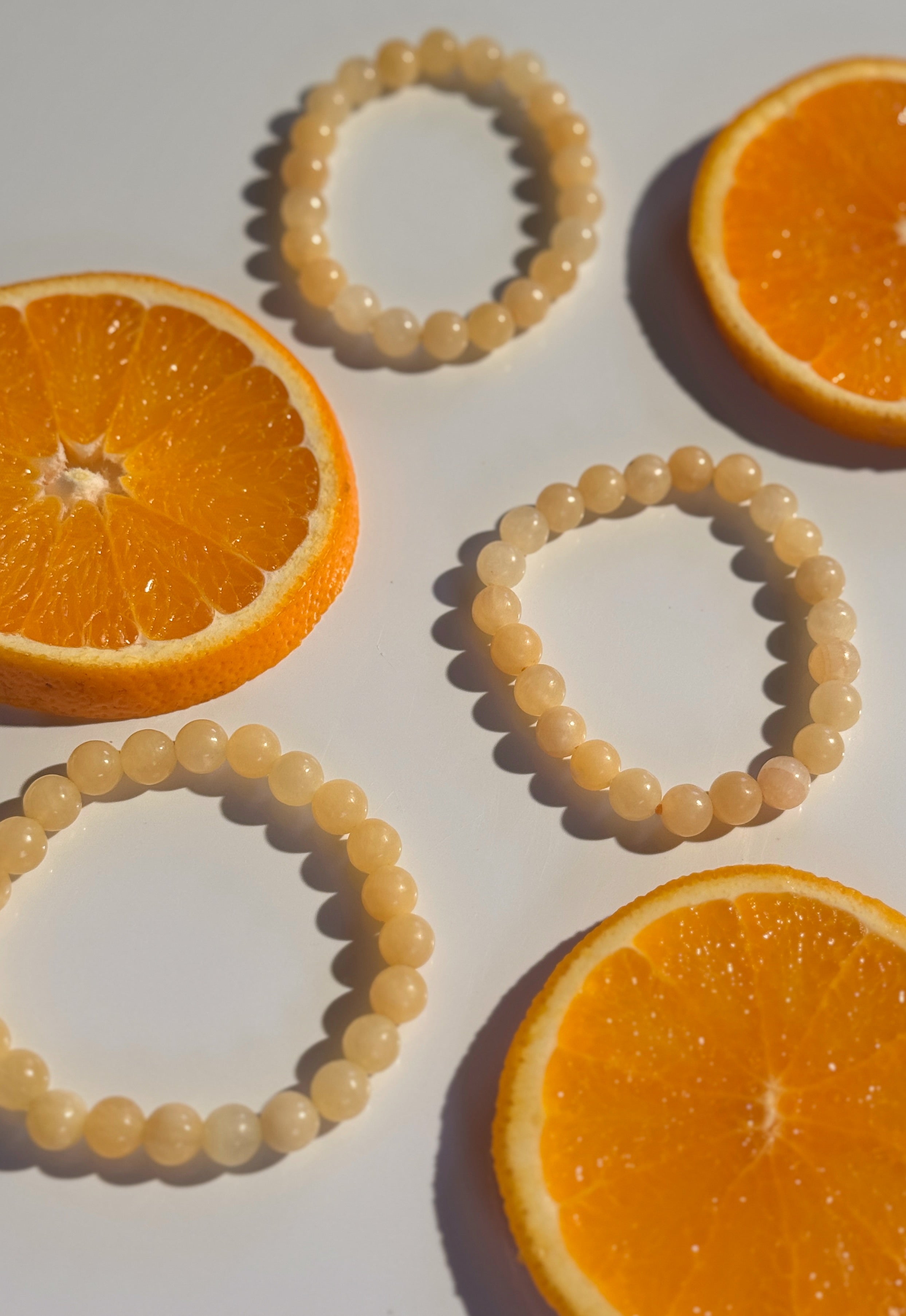 Orangencalcit Armband