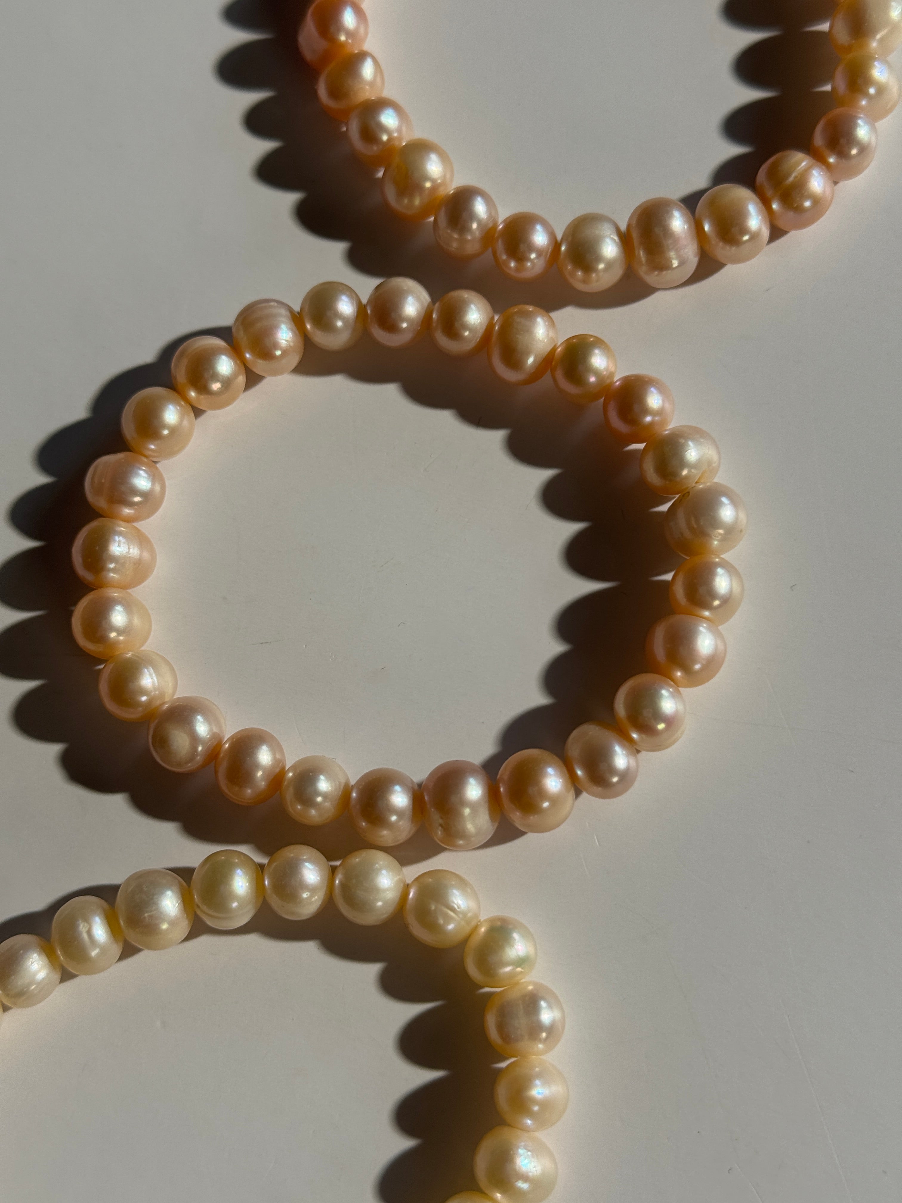 Perlmutt Champagner Kugelarmband