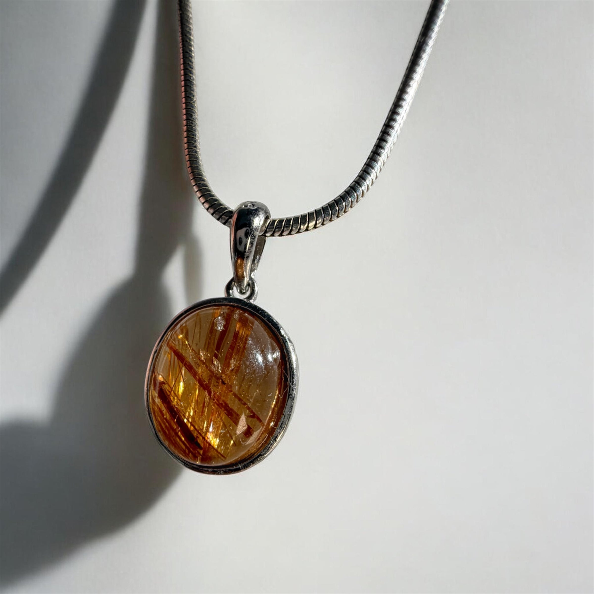 Rutilquarz Anhänger | 925 Sterling Silber