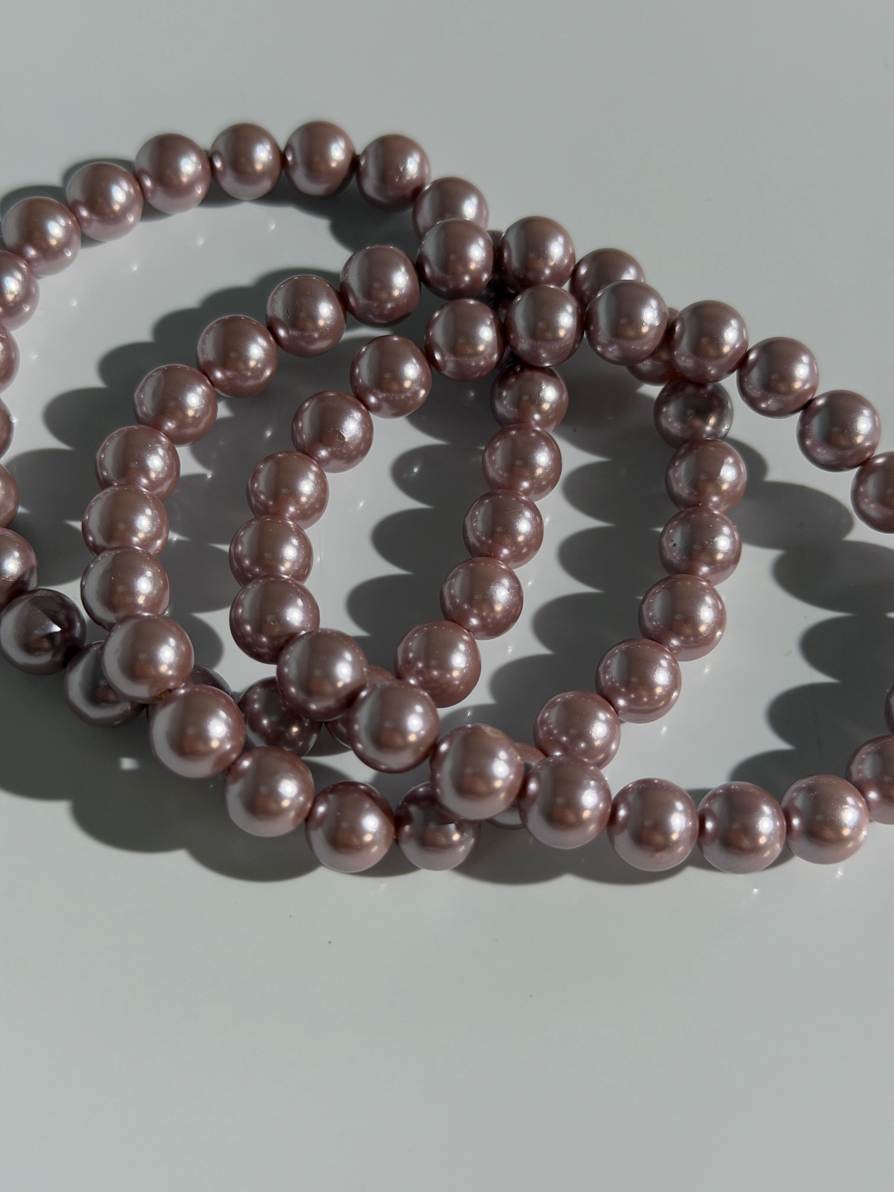 Muschelkern Violett Kugelarmband