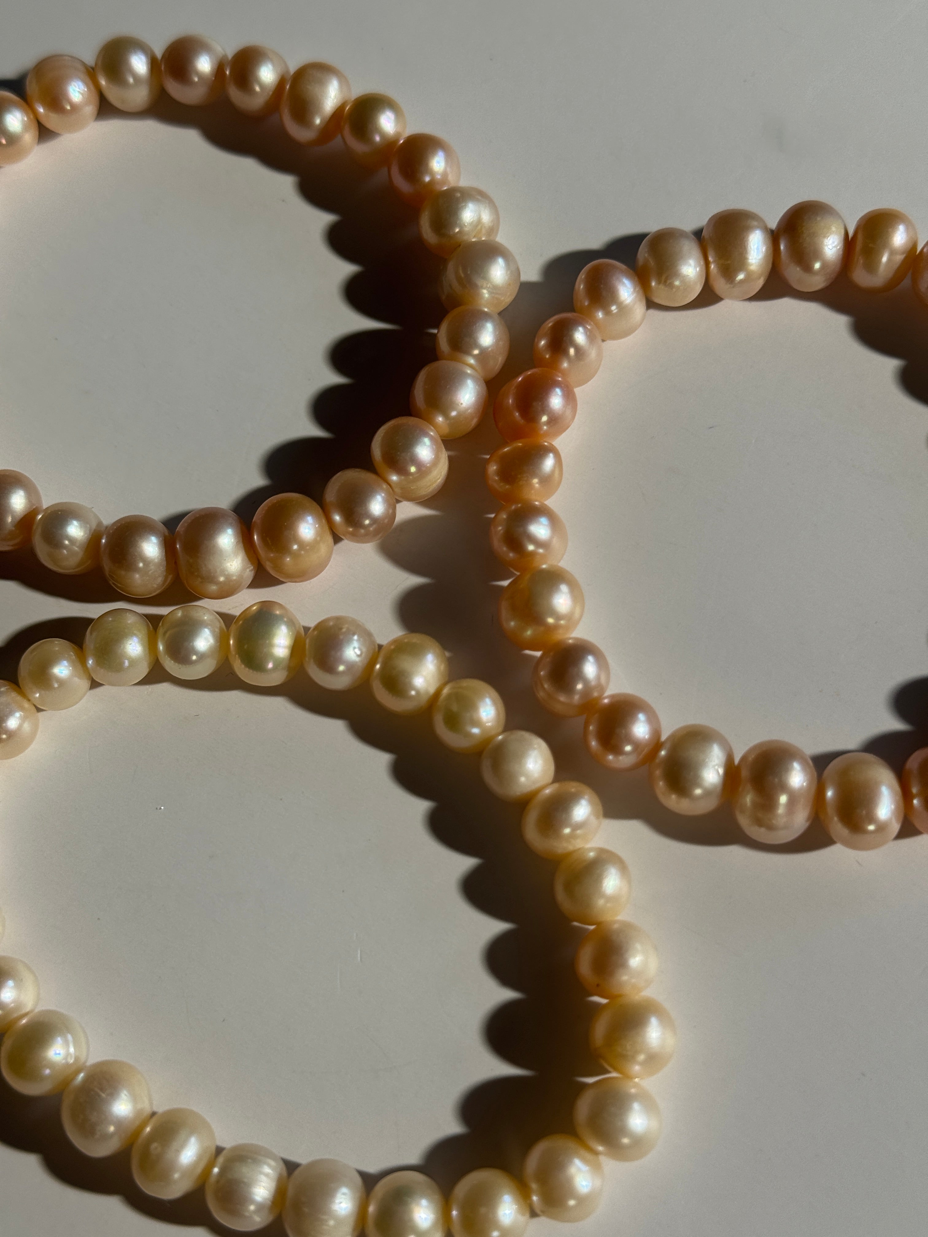 Perlmutt Champagner Kugelarmband