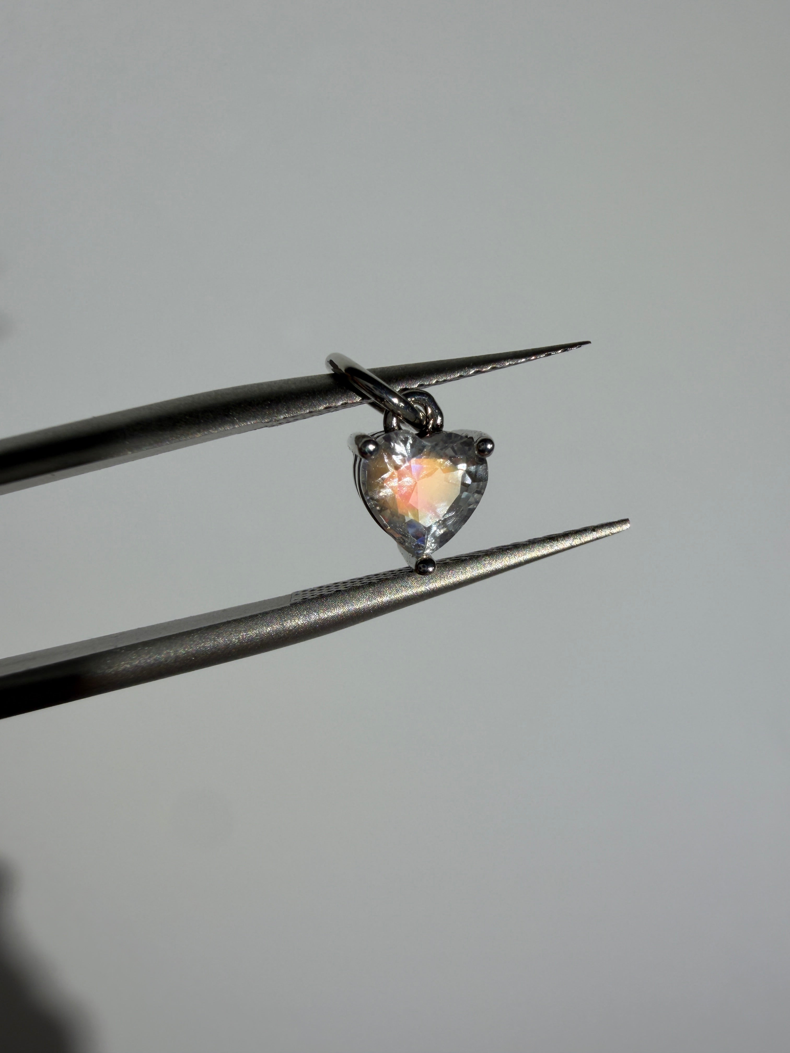 Madagaskar Mondstein Anhänger | Heart | 5