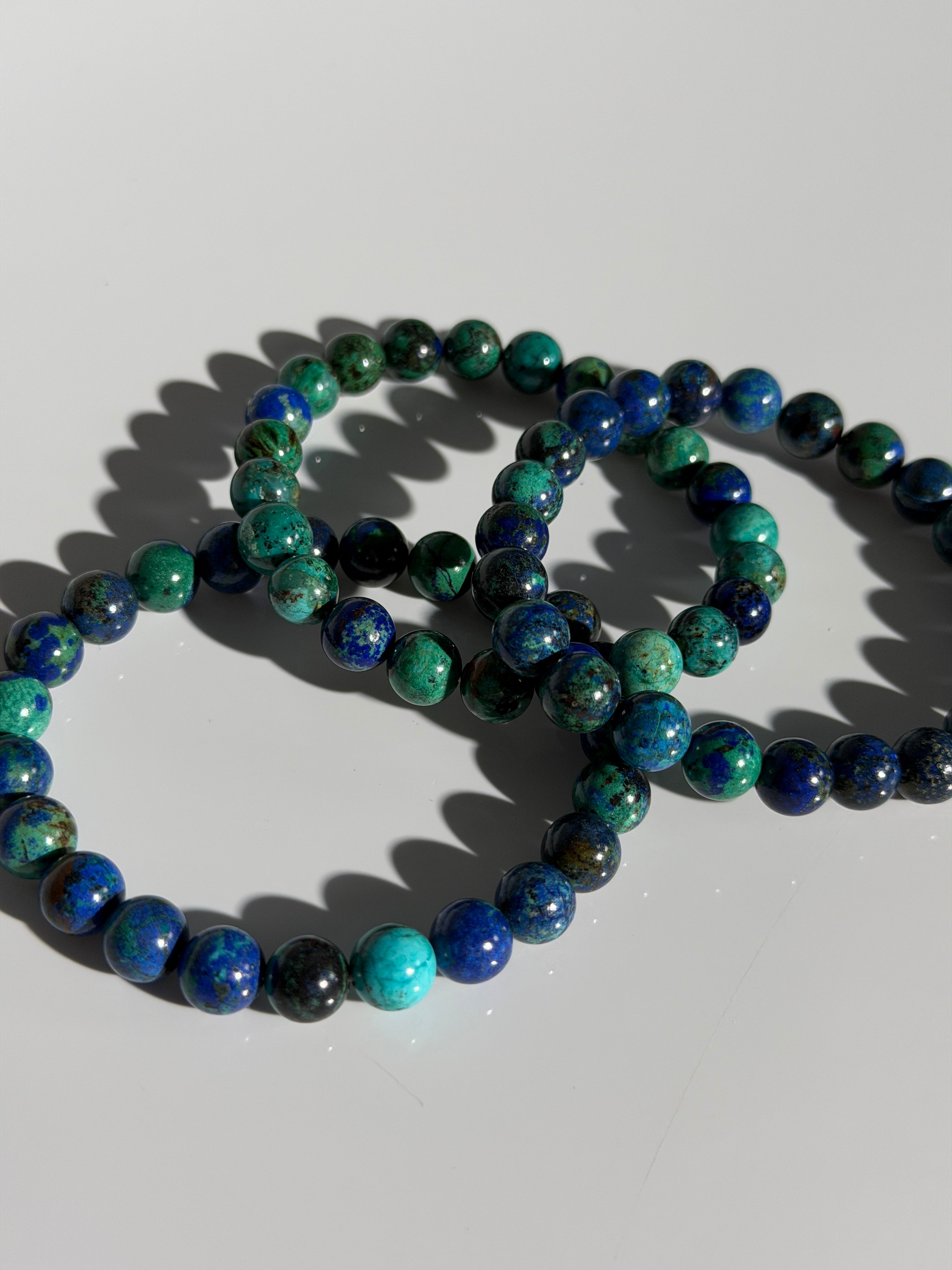 Azurit mit Malachit Kugelarmband