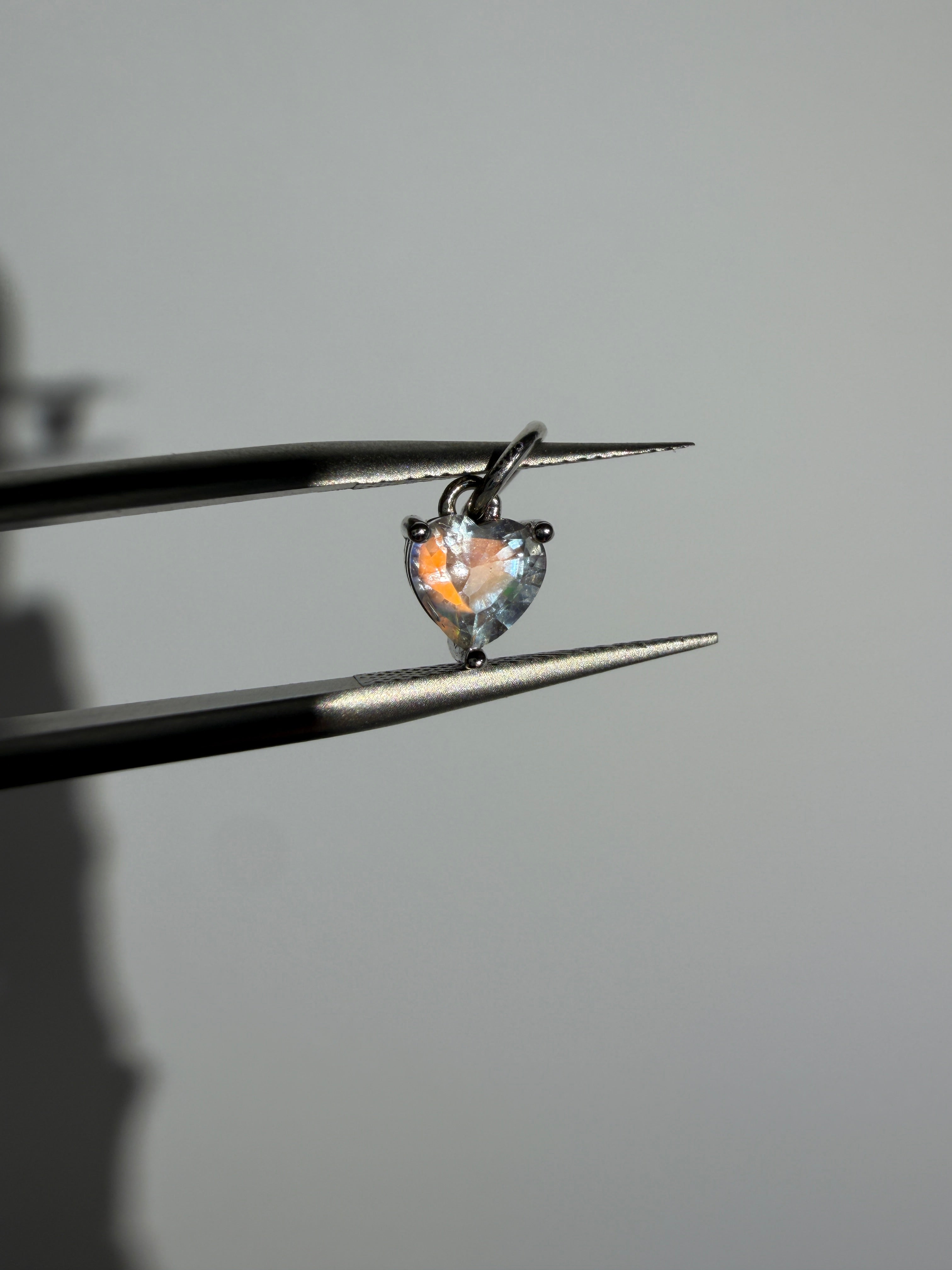 Madagaskar Mondstein Anhänger | Heart | 9