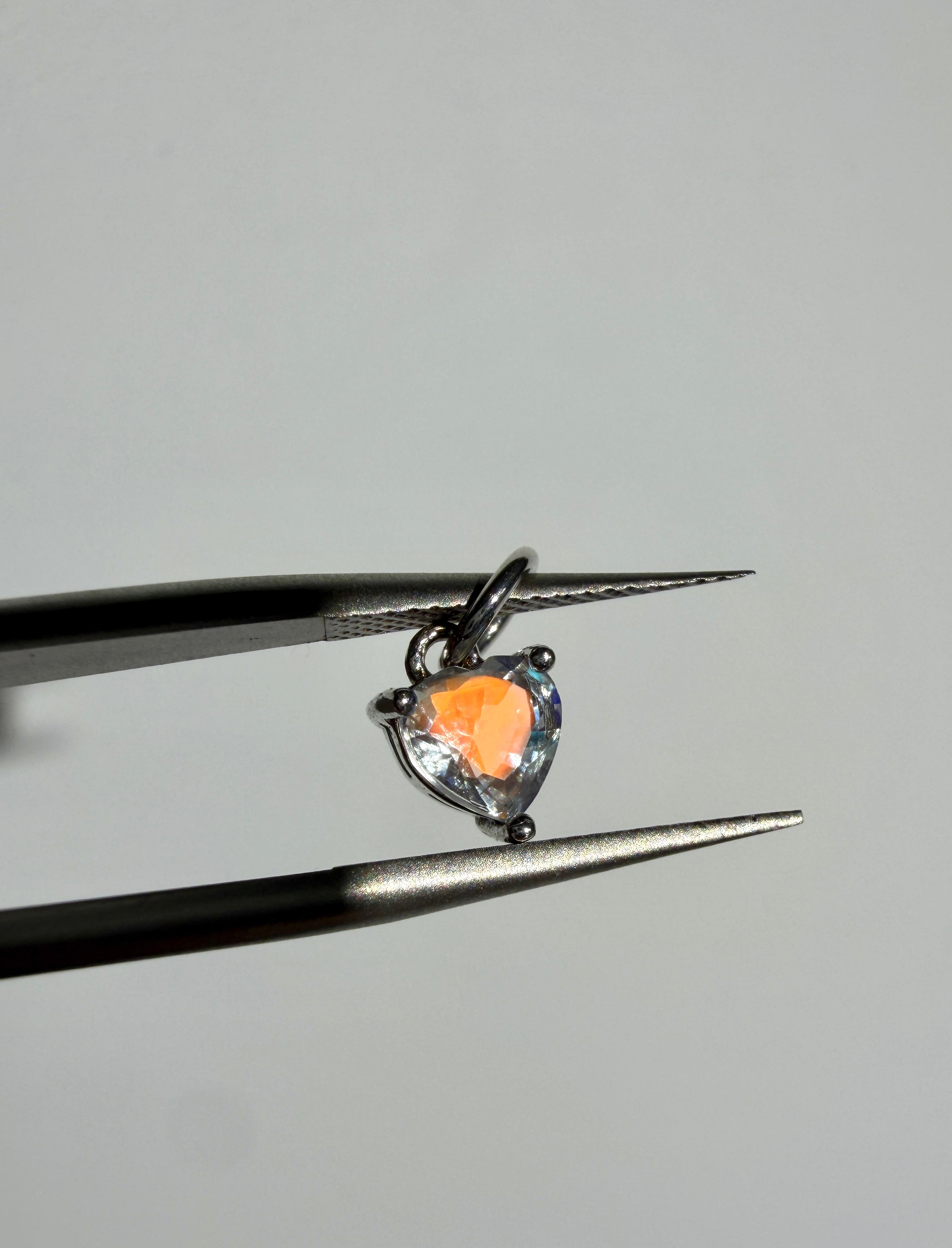 Madagaskar Mondstein Anhänger | Heart | 1