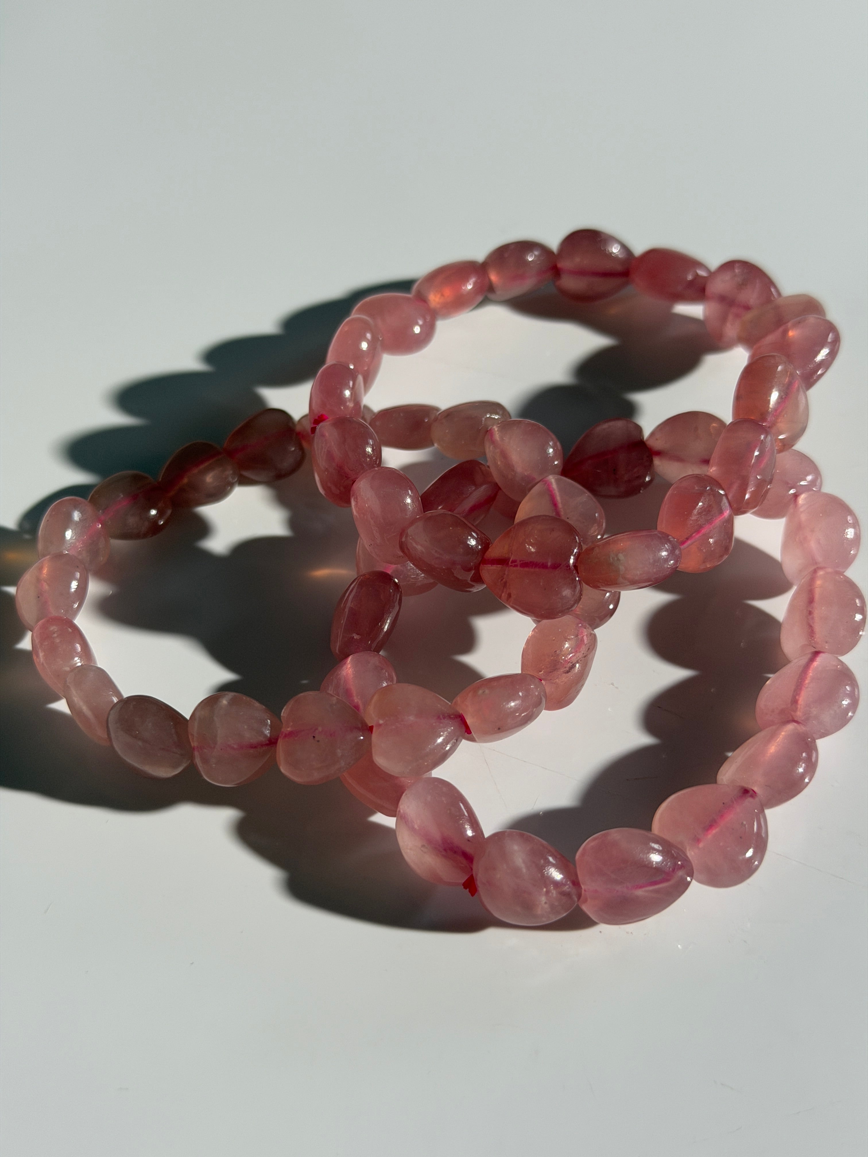 Rosenquarz Herzarmband