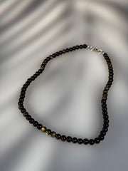 Goldobsidian Kugelkette