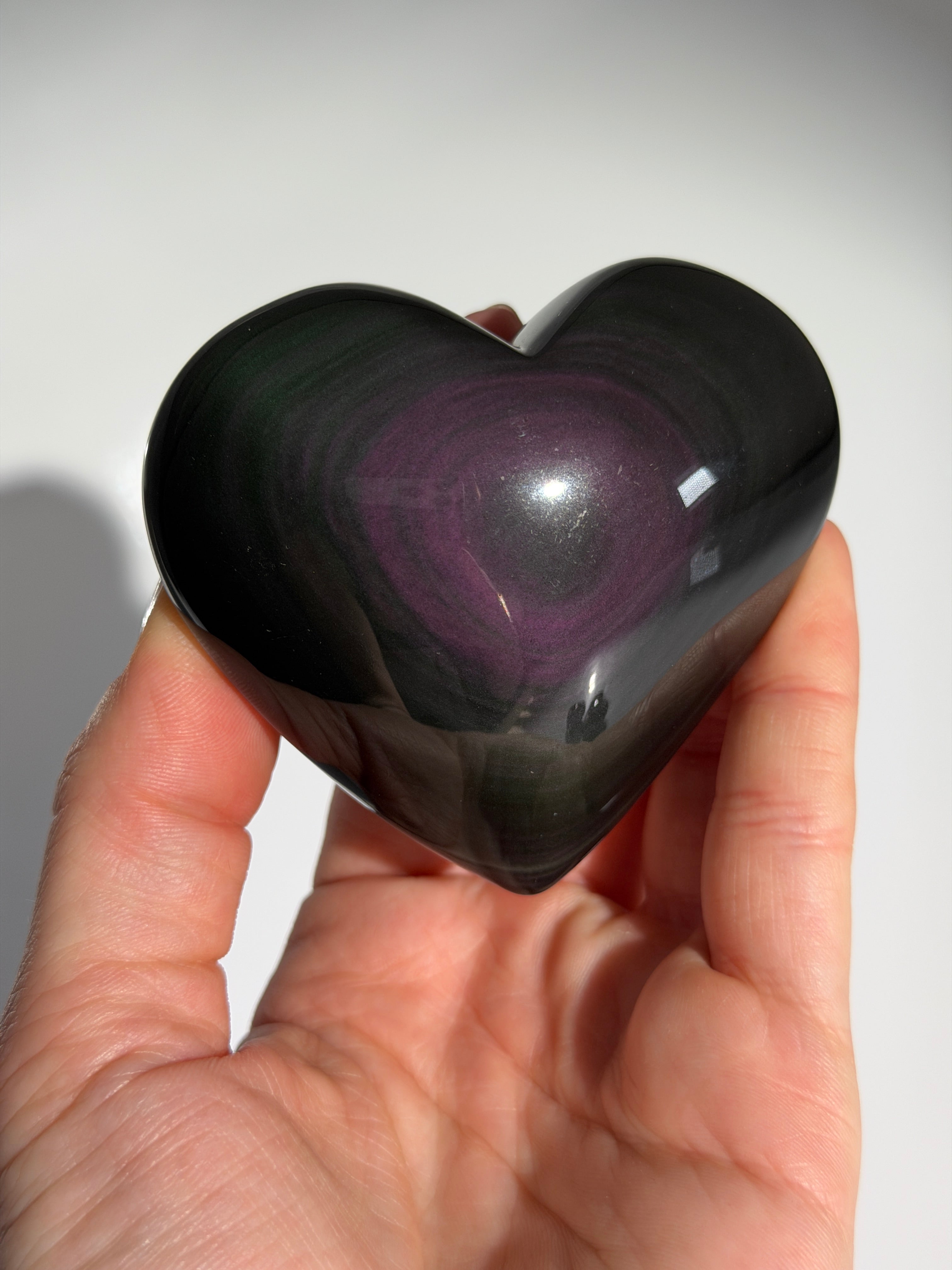 Regenbogen Obsidian Herz