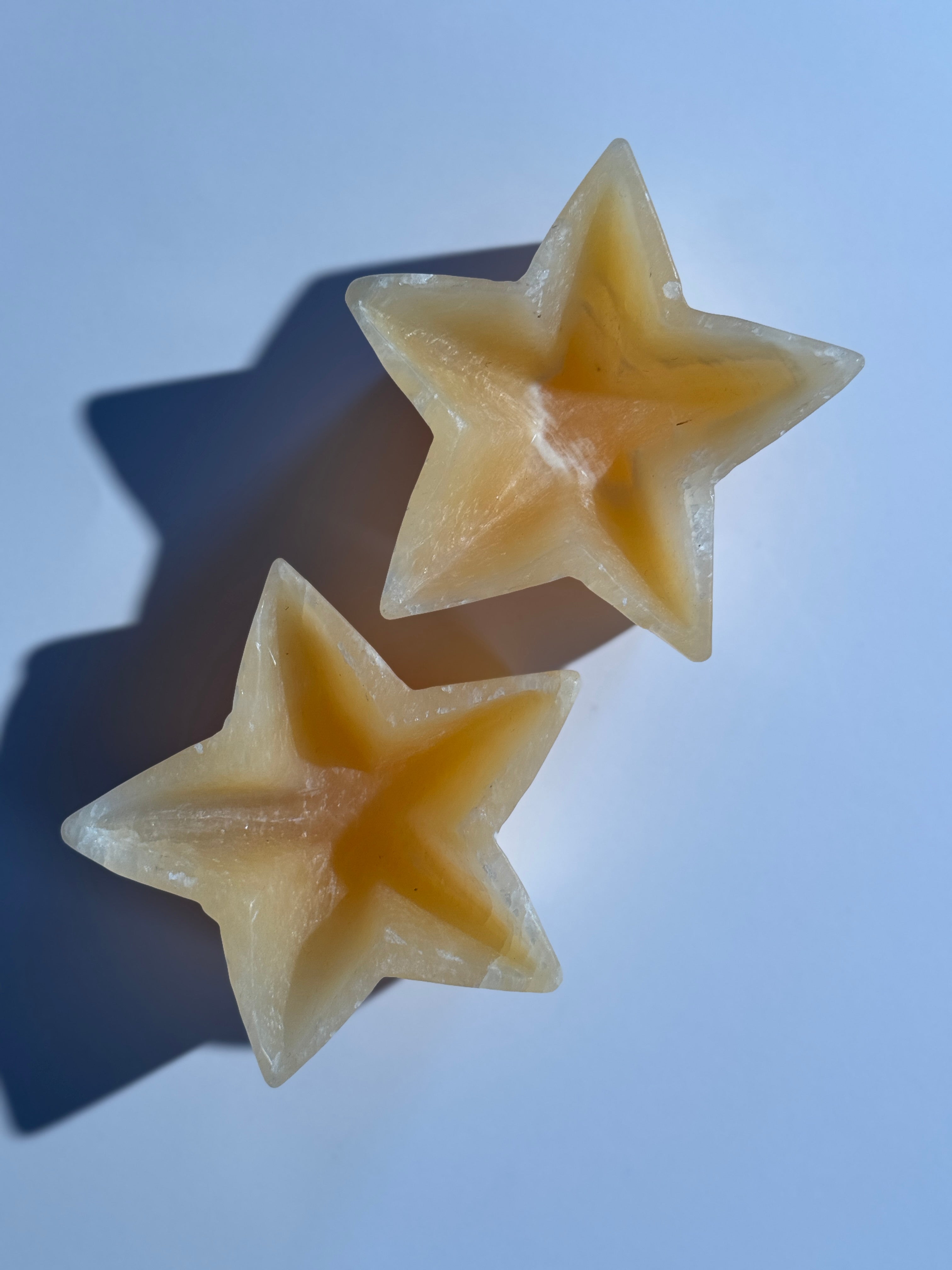 Orangencalcit Schale Star (kräftig)