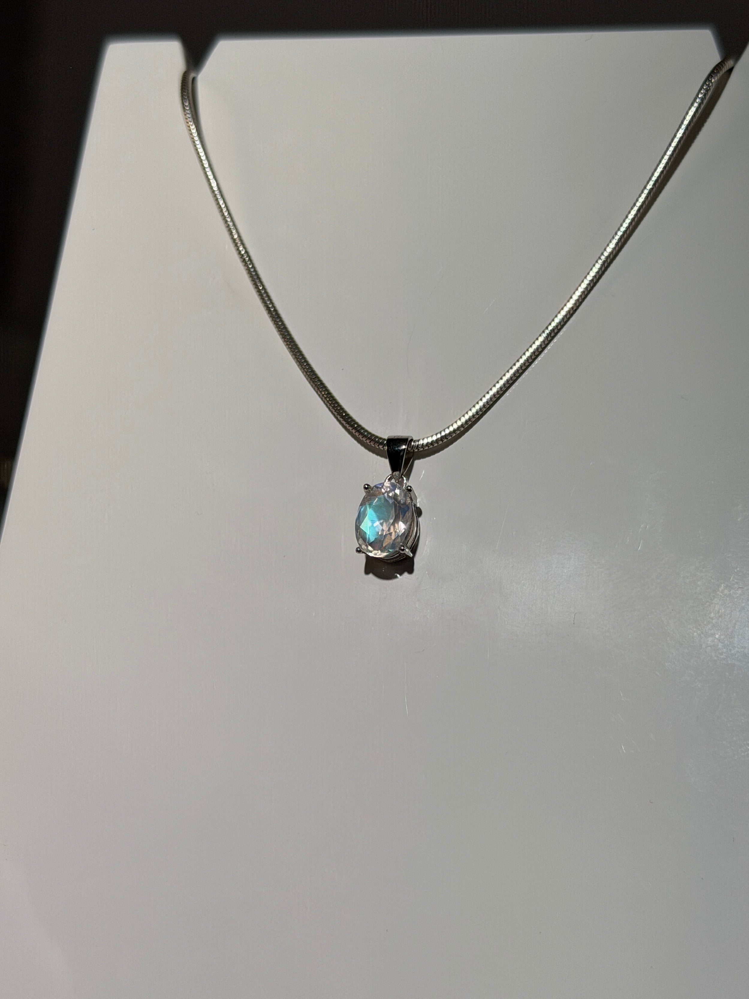 Madagaskar Mondstein Anhänger | Oval | 4