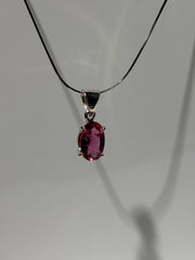 Pink Turmalin Rubellit Anhänger | 925 Sterling Silber