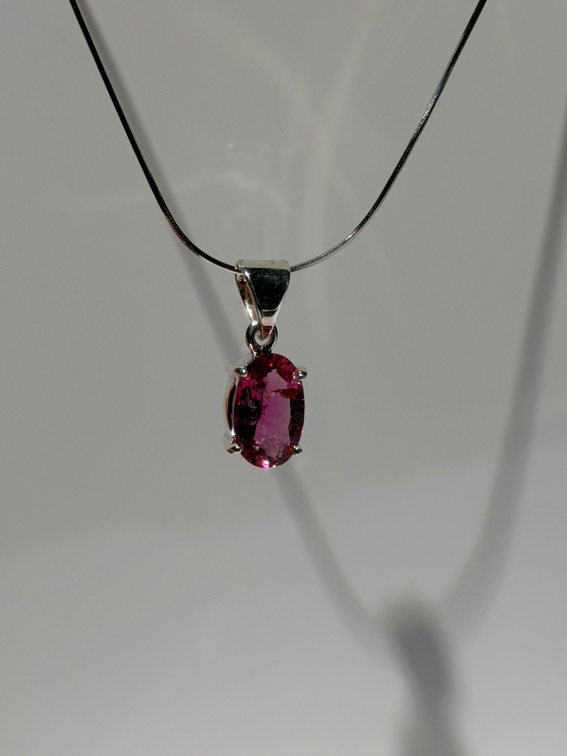 Pink Turmalin Rubellit Anhänger | 925 Sterling Silber
