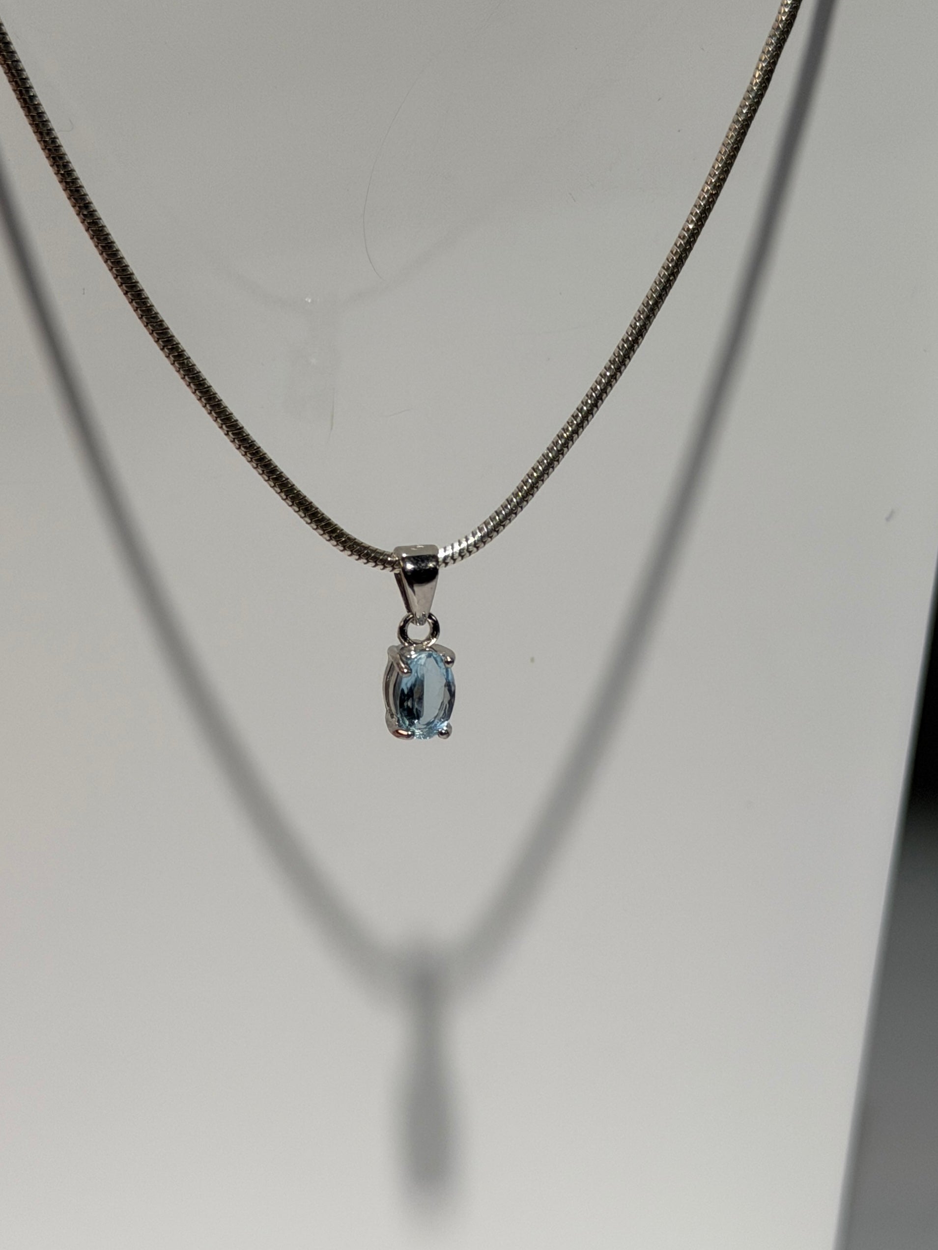 Aquamarin Anhänger | 925 Sterling Silber