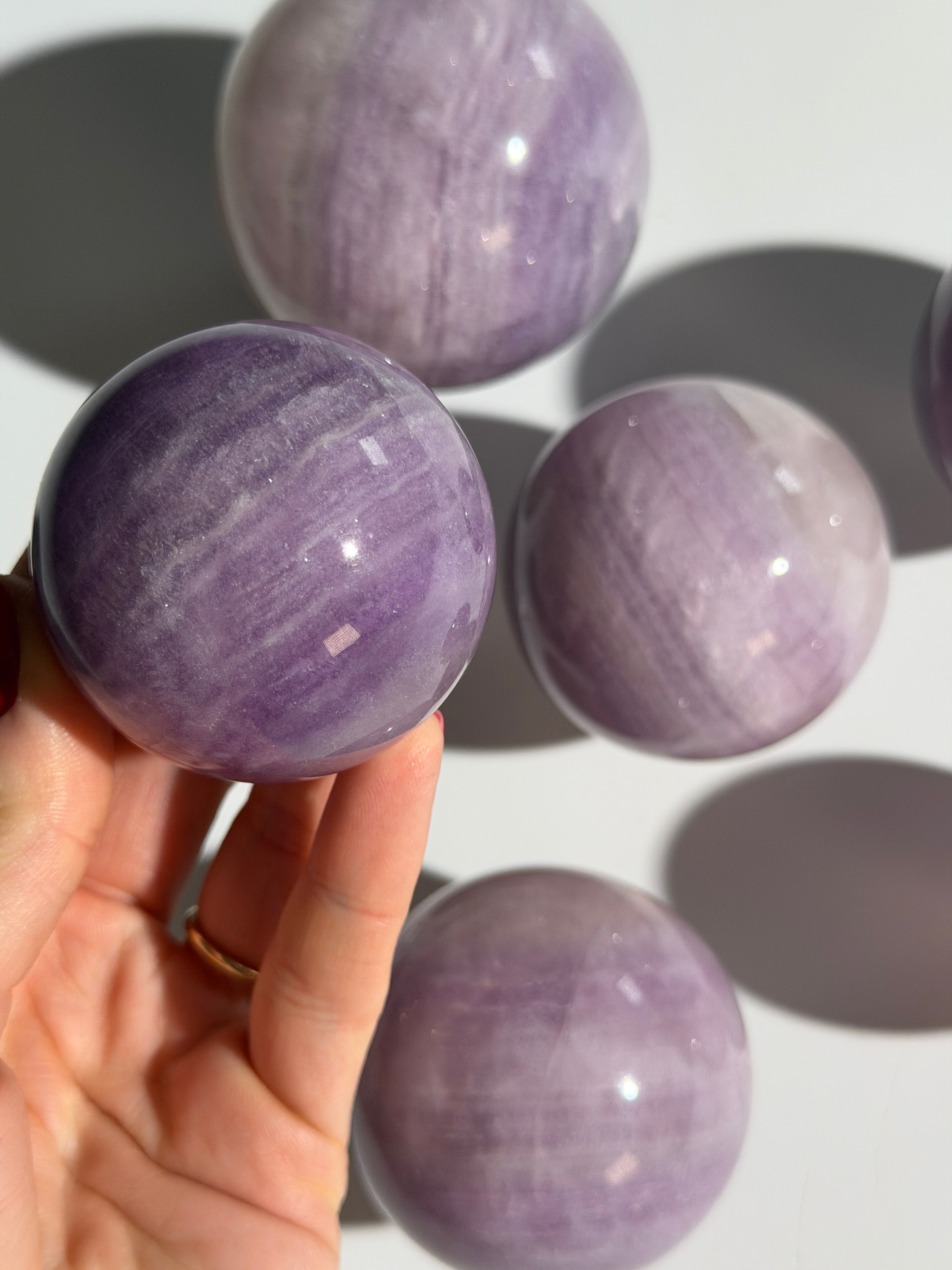Purple Silk Fluorit Kugel