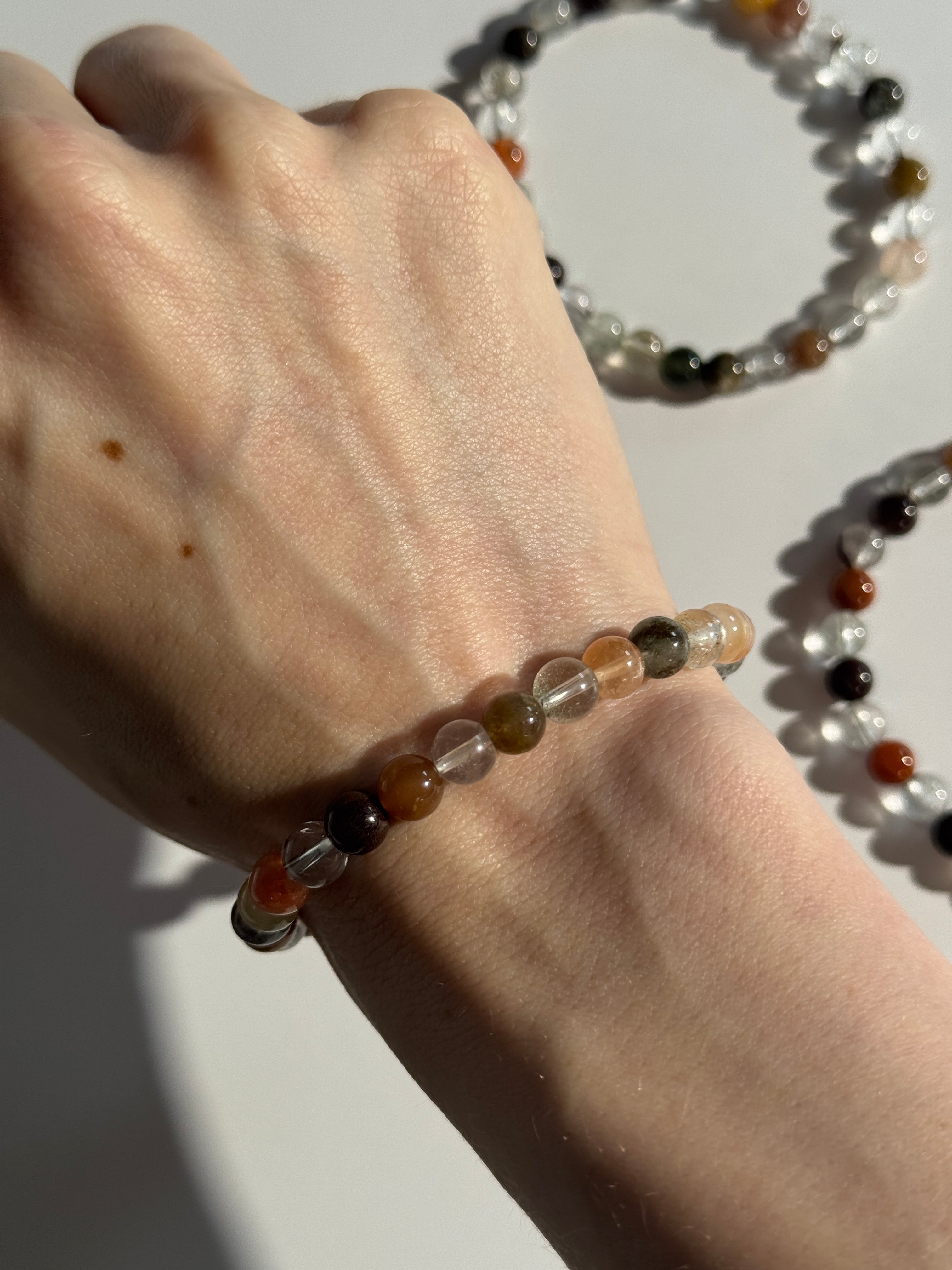 Inklusienquarz Kugelarmband
