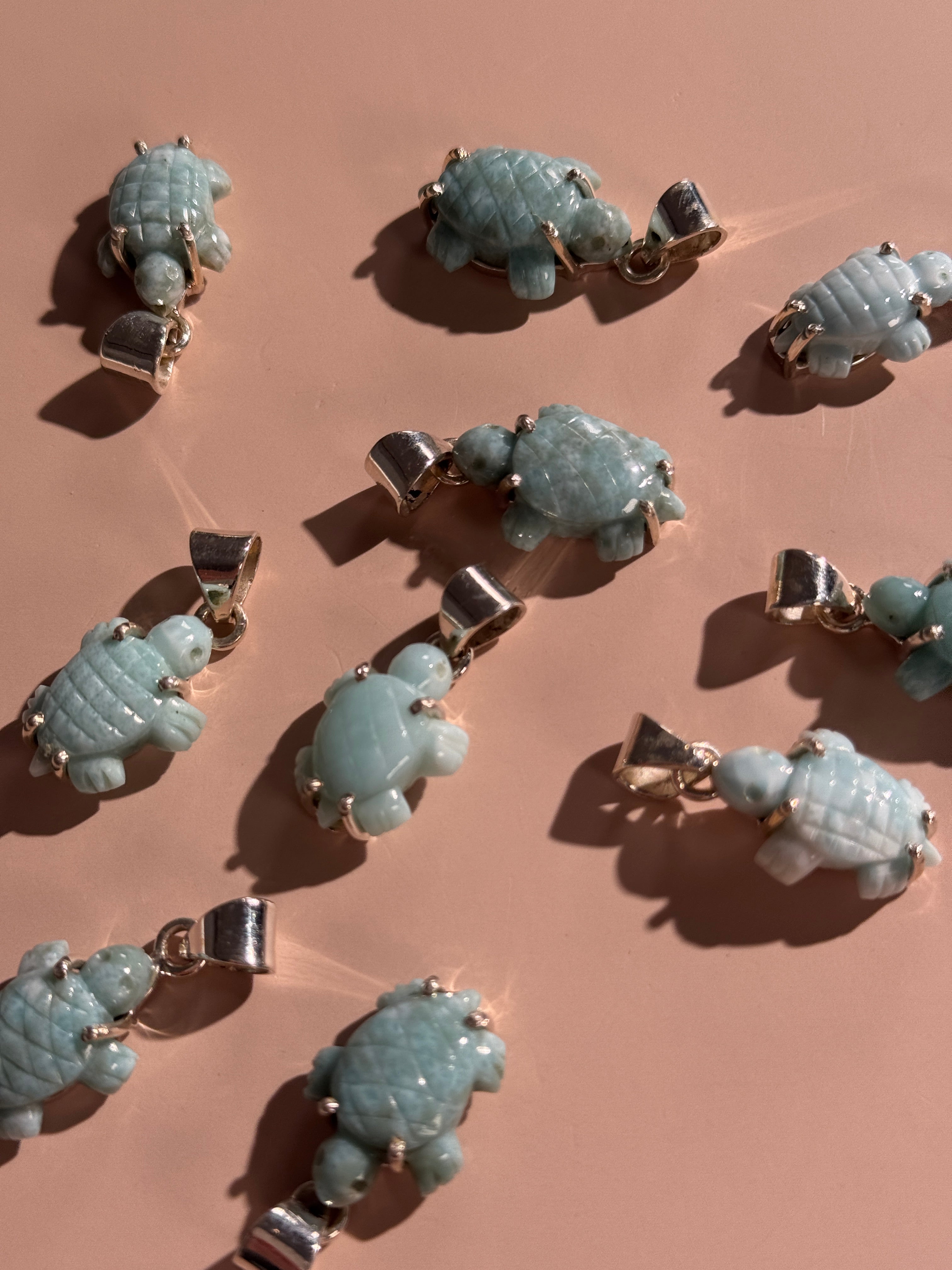Larimar Anhänger Schildkröte