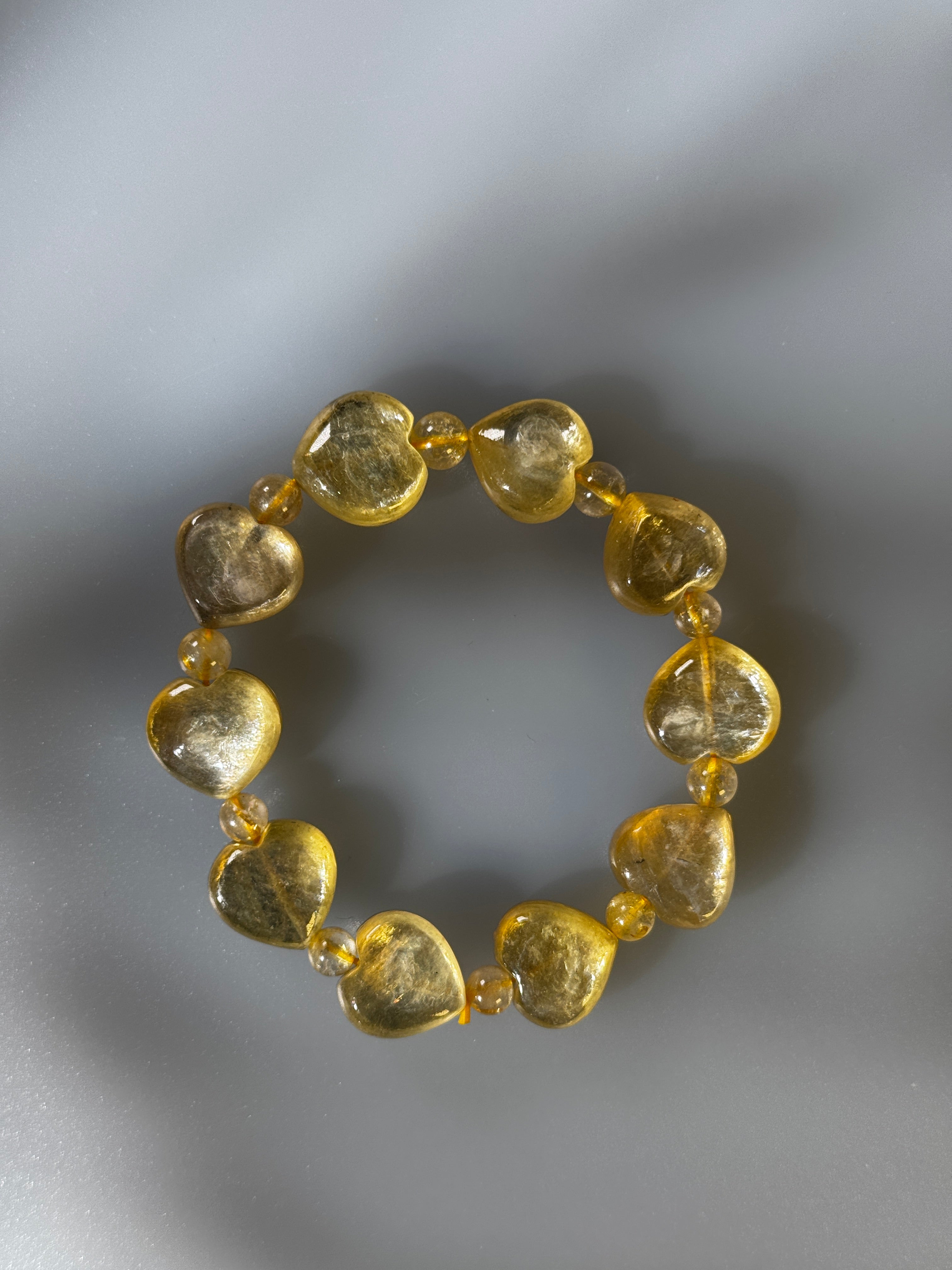 Golden Mica (Muscovit) Herzarmband