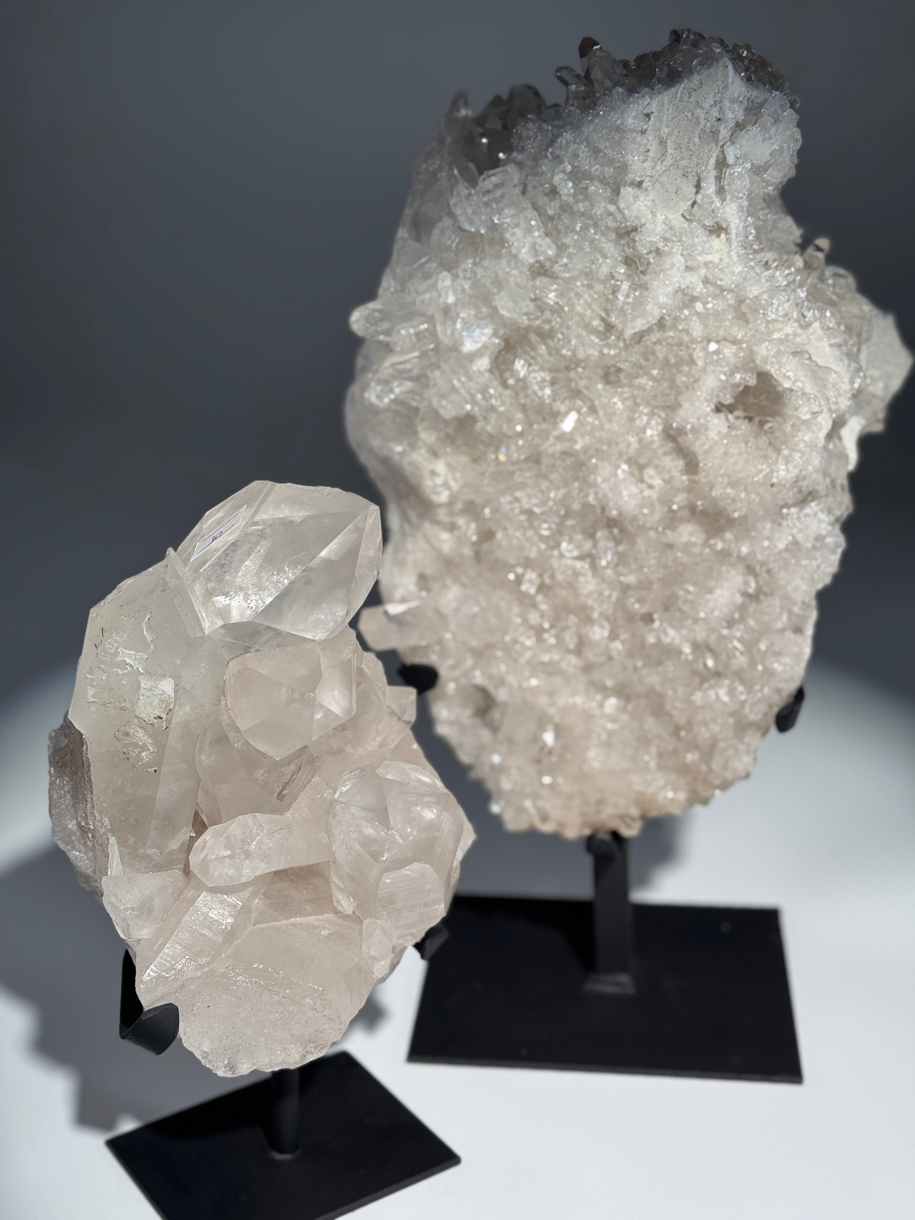 Bergkristall Cluster auf Halterung XL