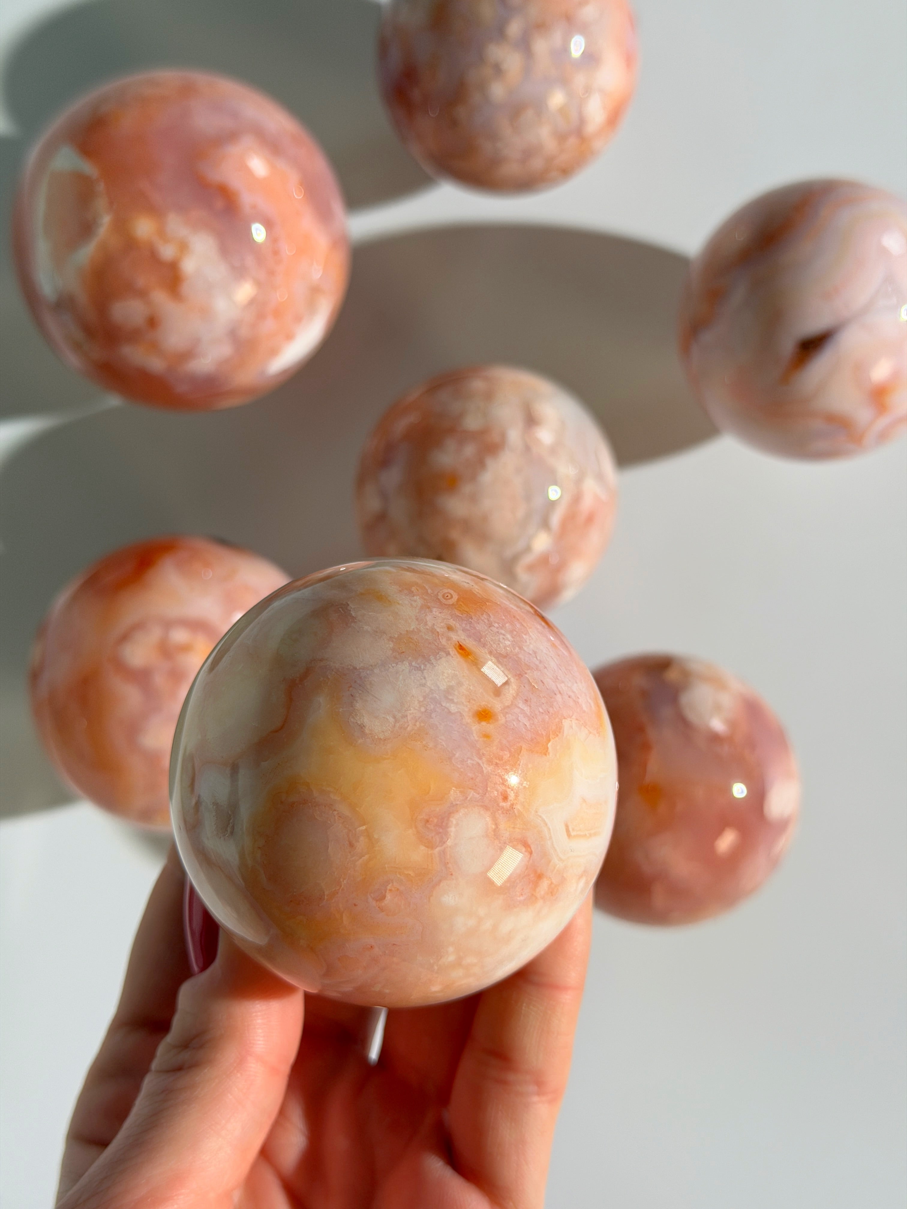 Cherry Blossom Achat Kugel