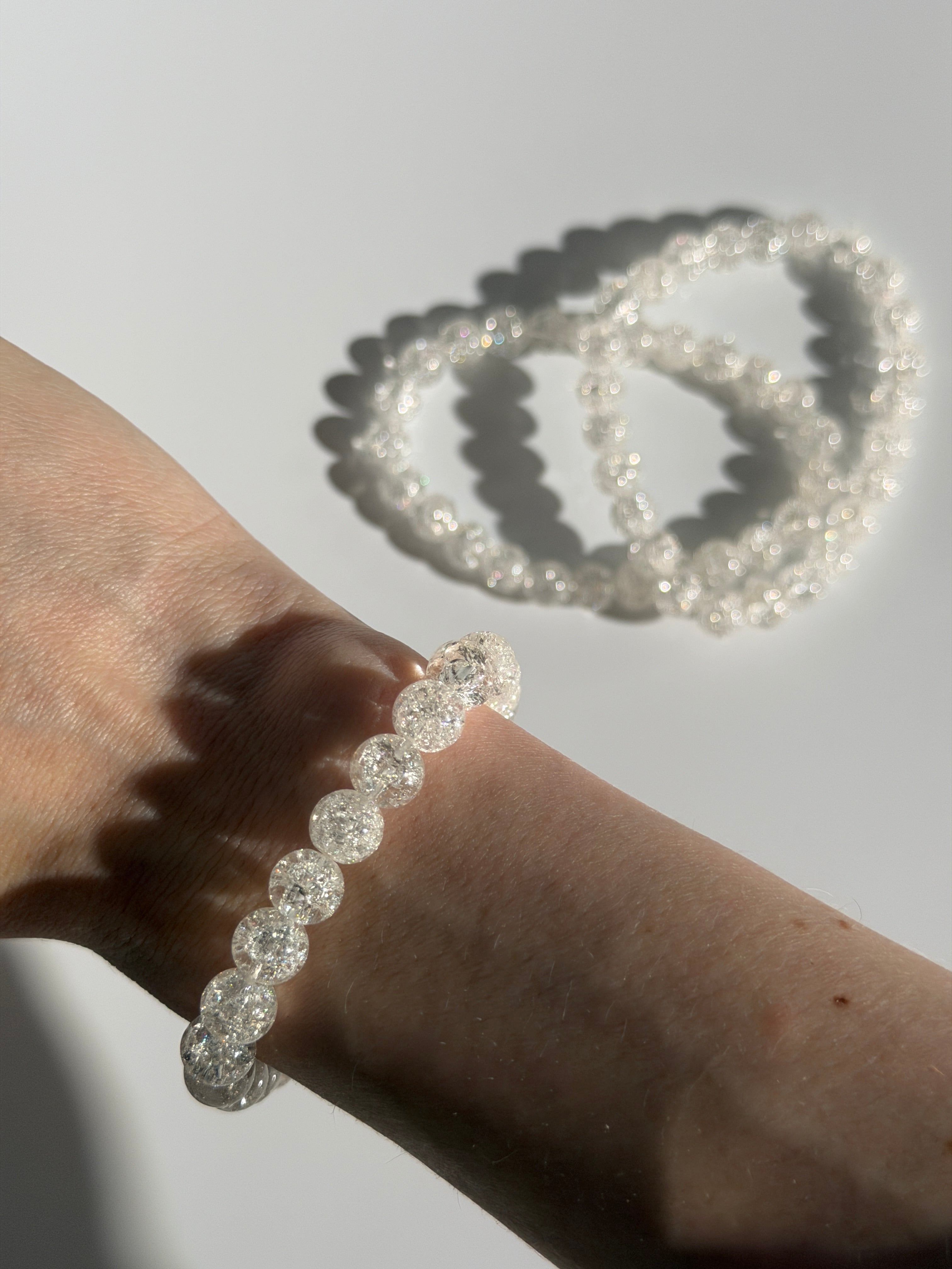 Crackle Quarz Kugelarmband