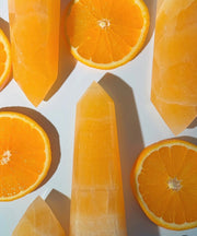 Orangen Calcit Turm 🍊