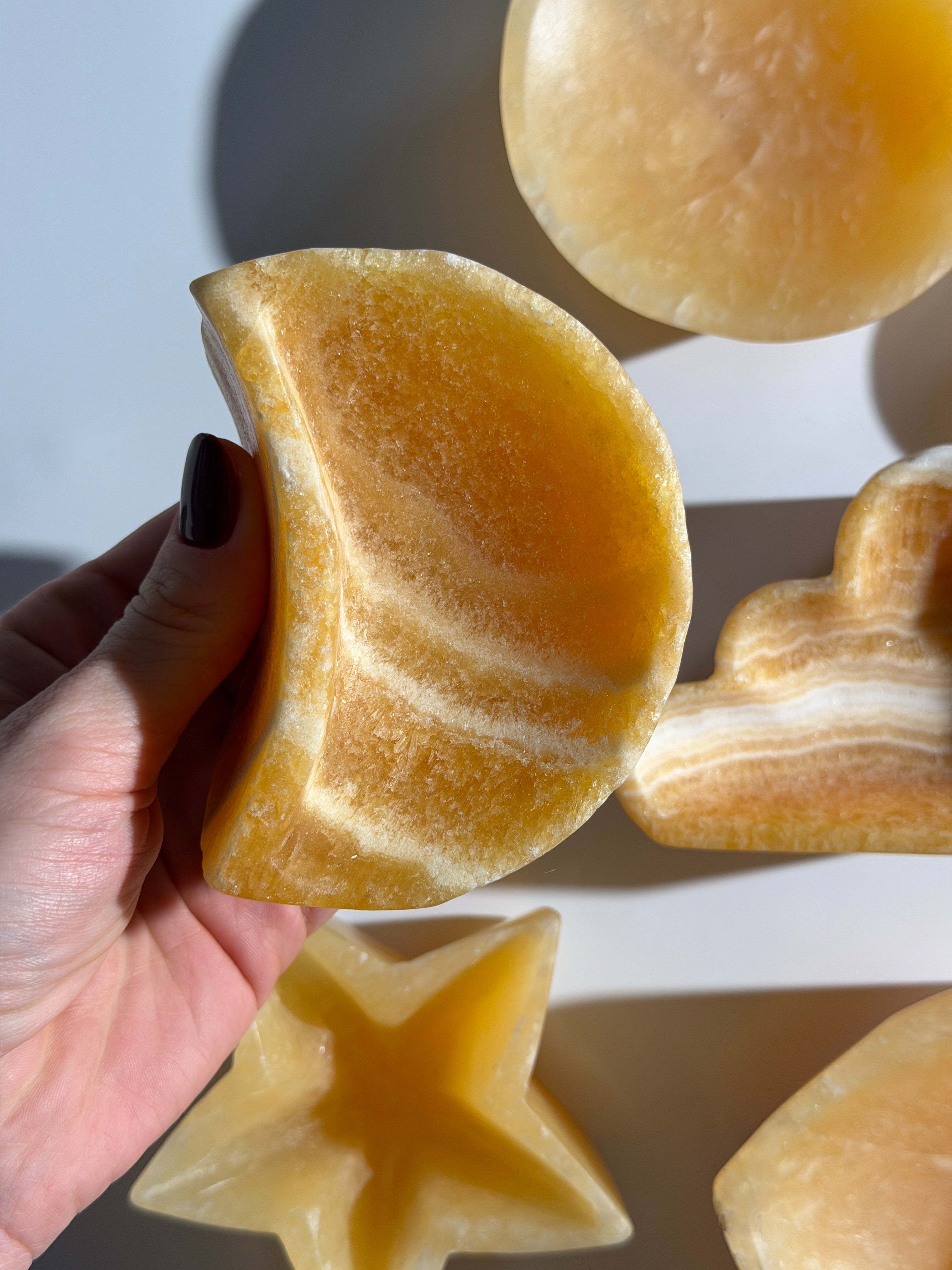 Orangen Calcit Schale 🍊