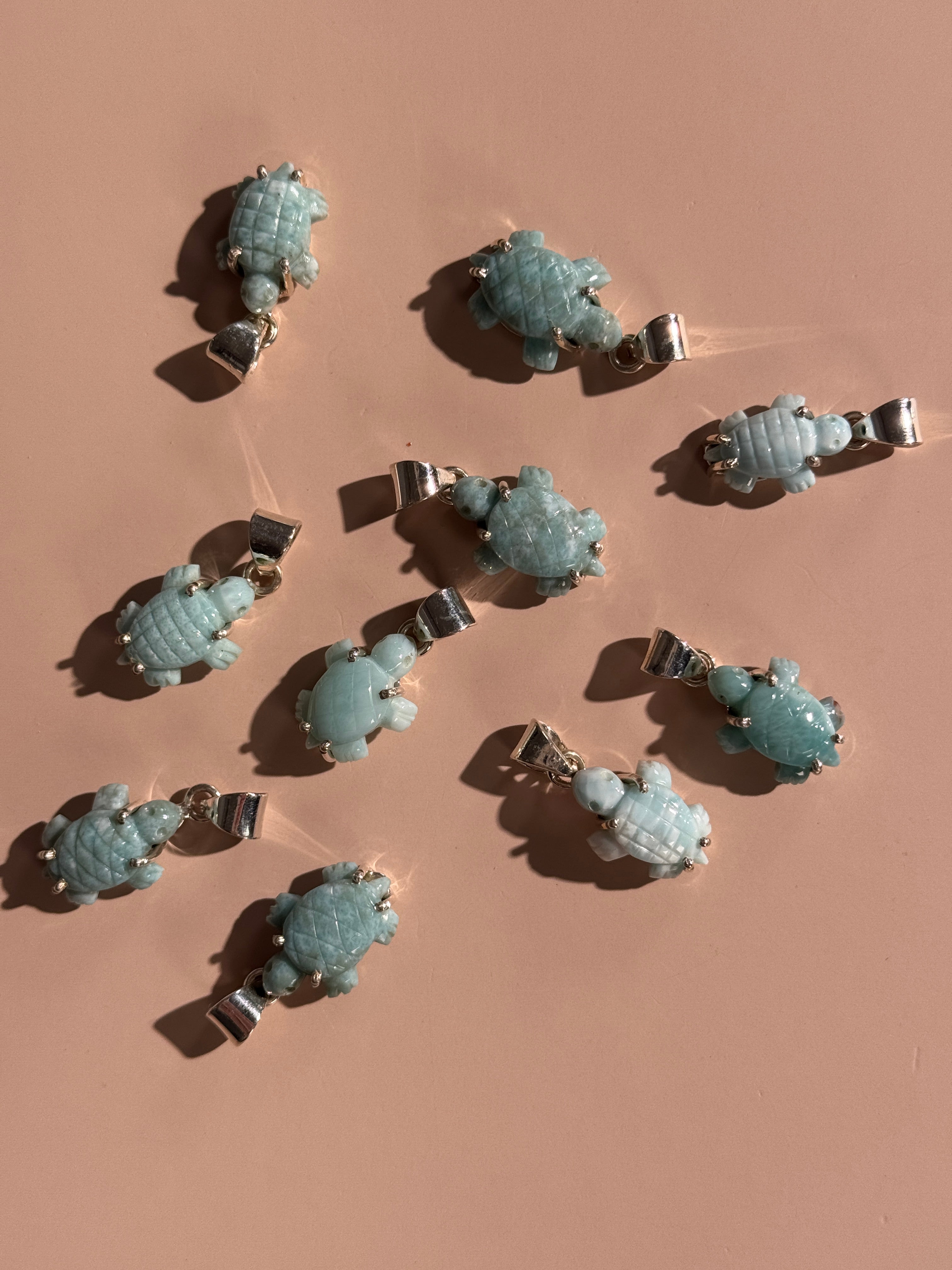 Larimar Anhänger Schildkröte