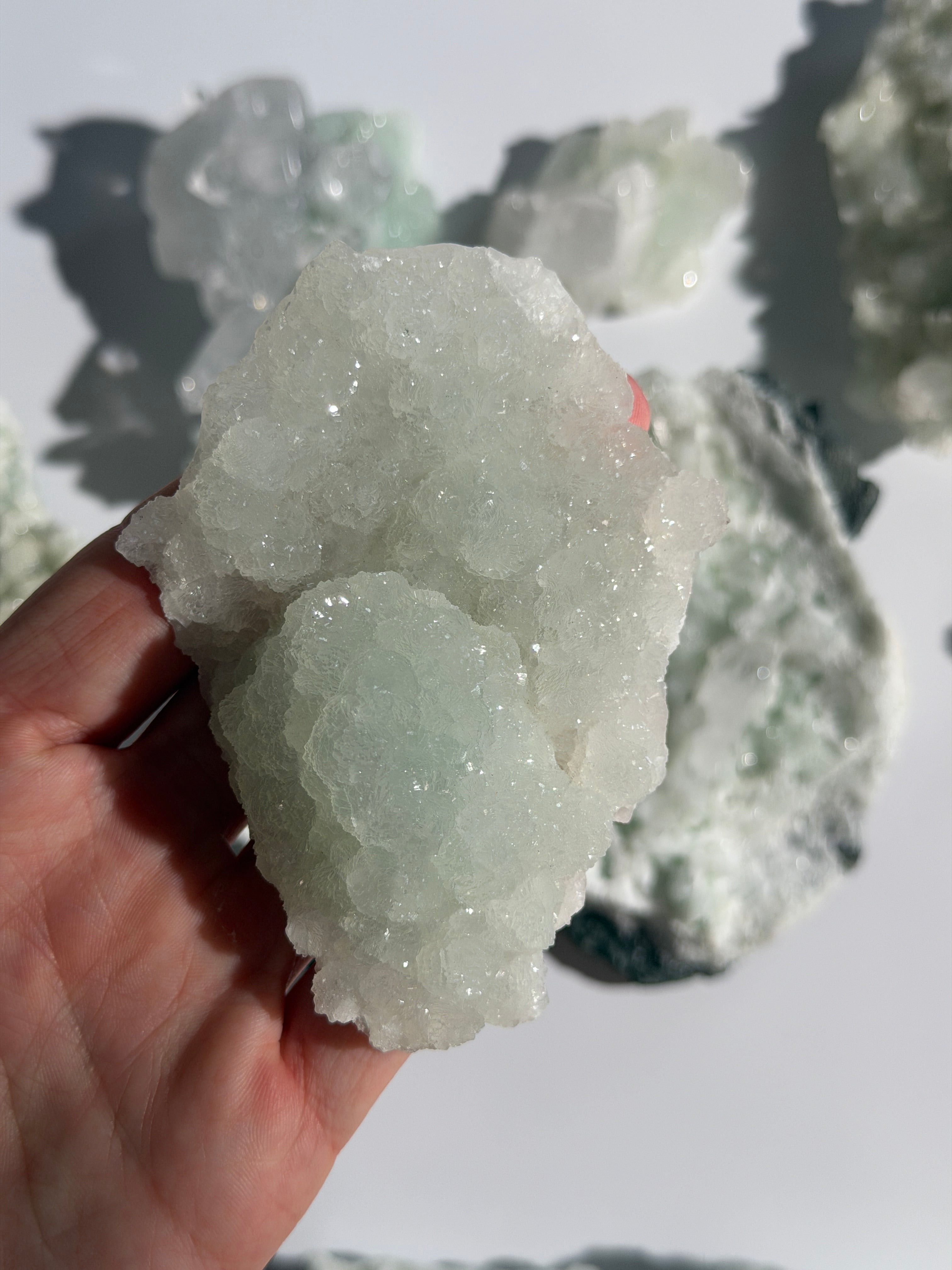 Prehnit mit Quarz Cluster | Rare