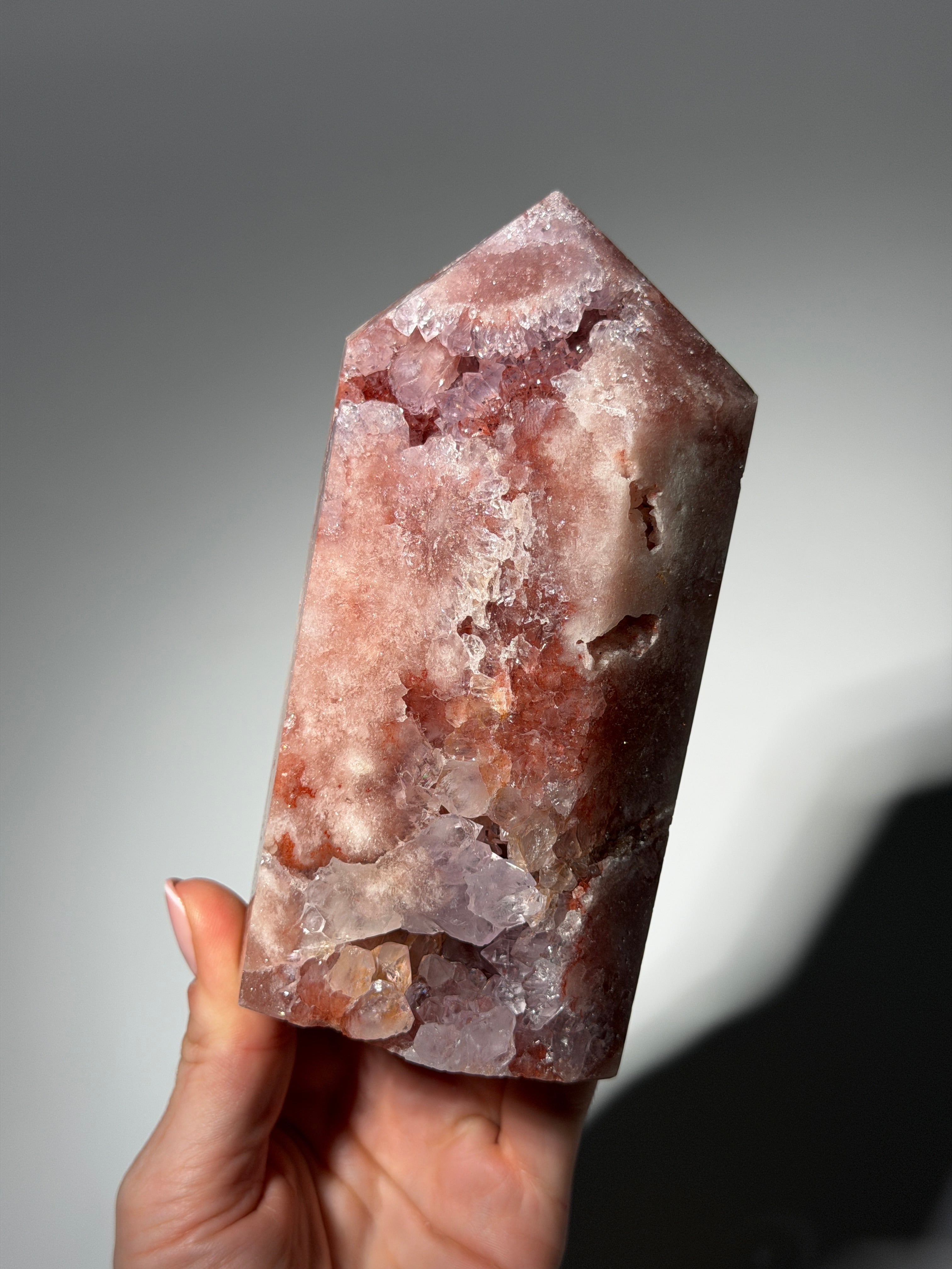 Raspberry Pink Amethyst Obelisk / l