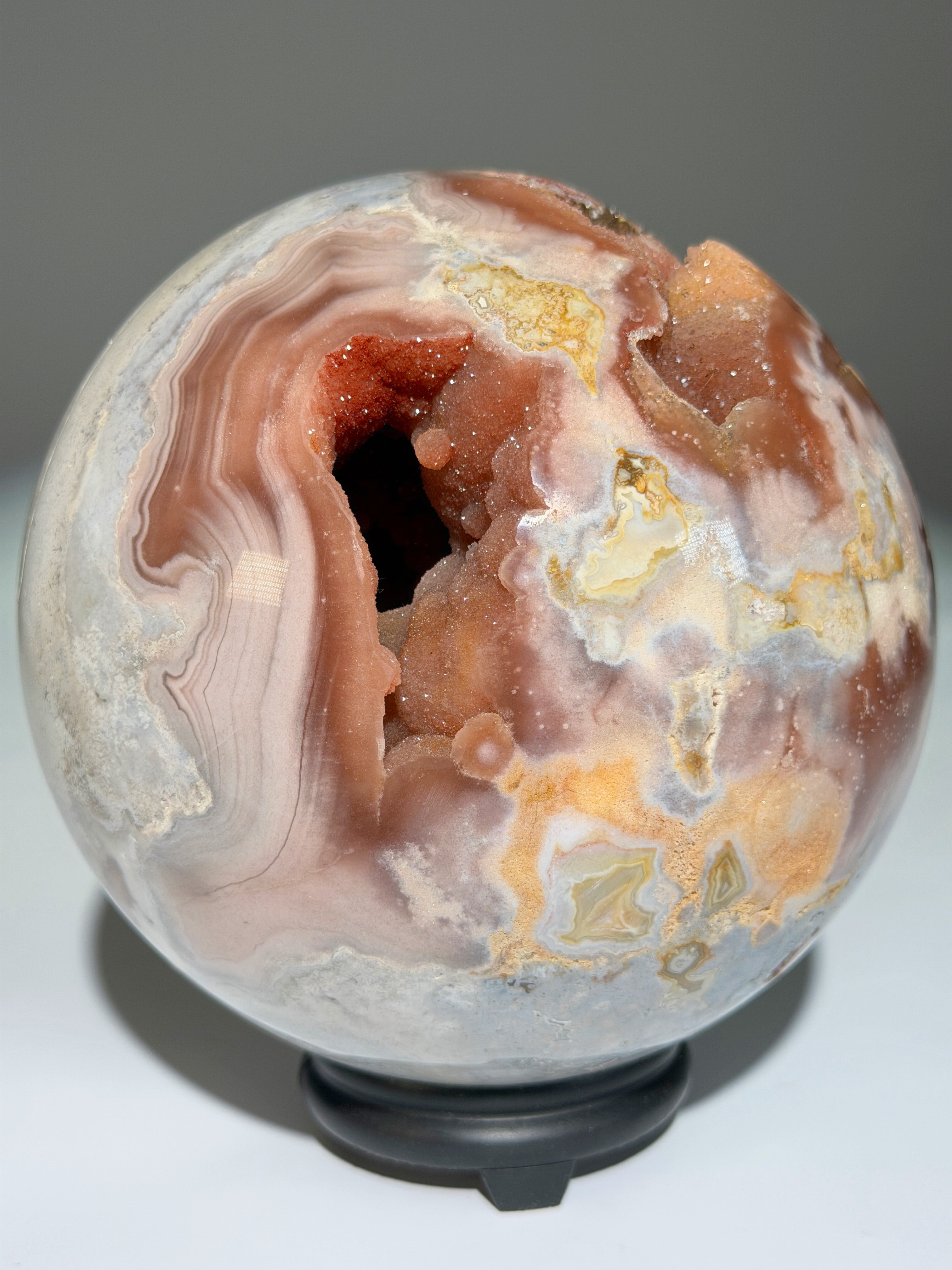 Pink Amethyst Kugel XL | Unikat