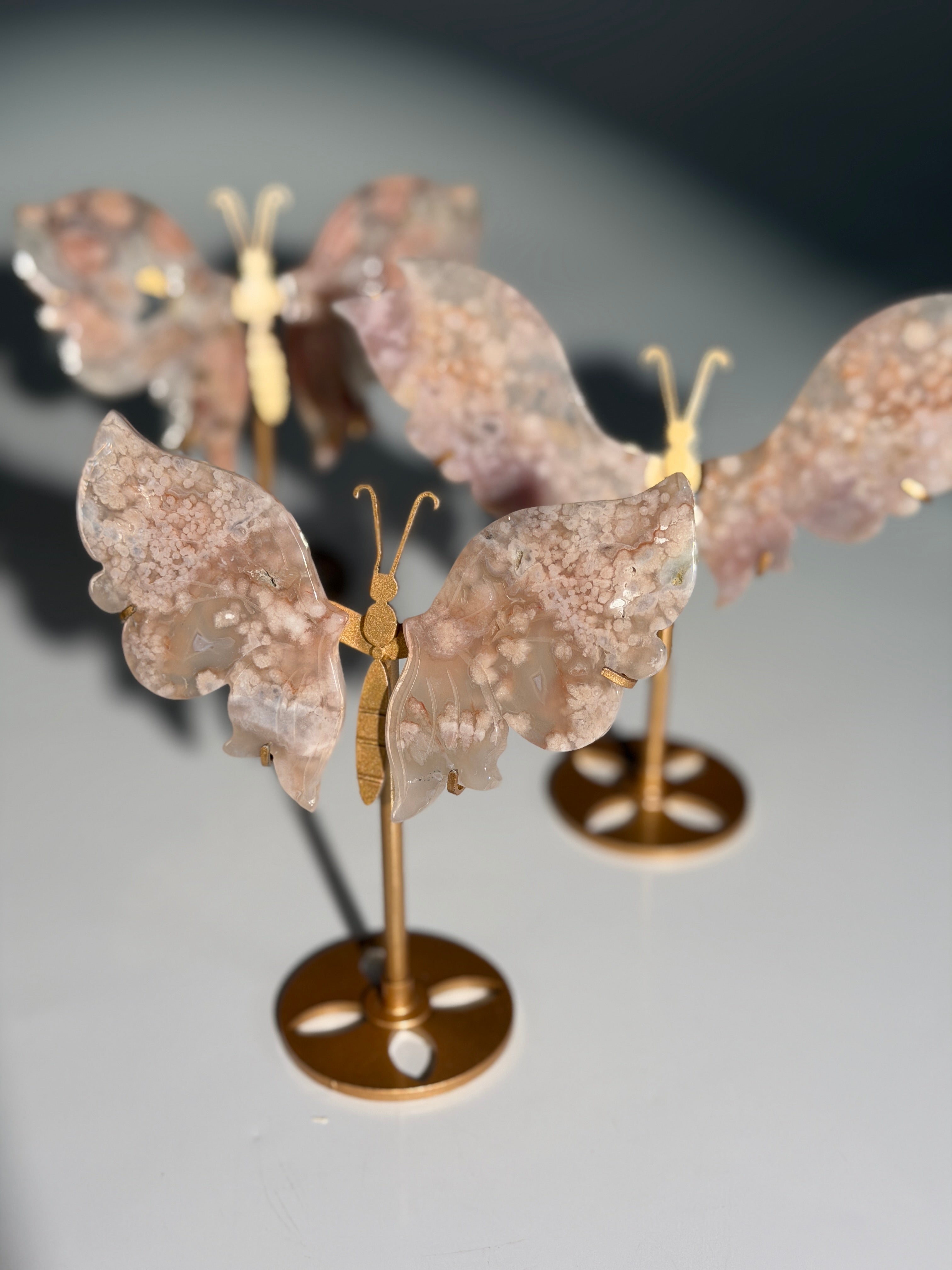 Pink Amethyst x Blumenachat Schmetterling