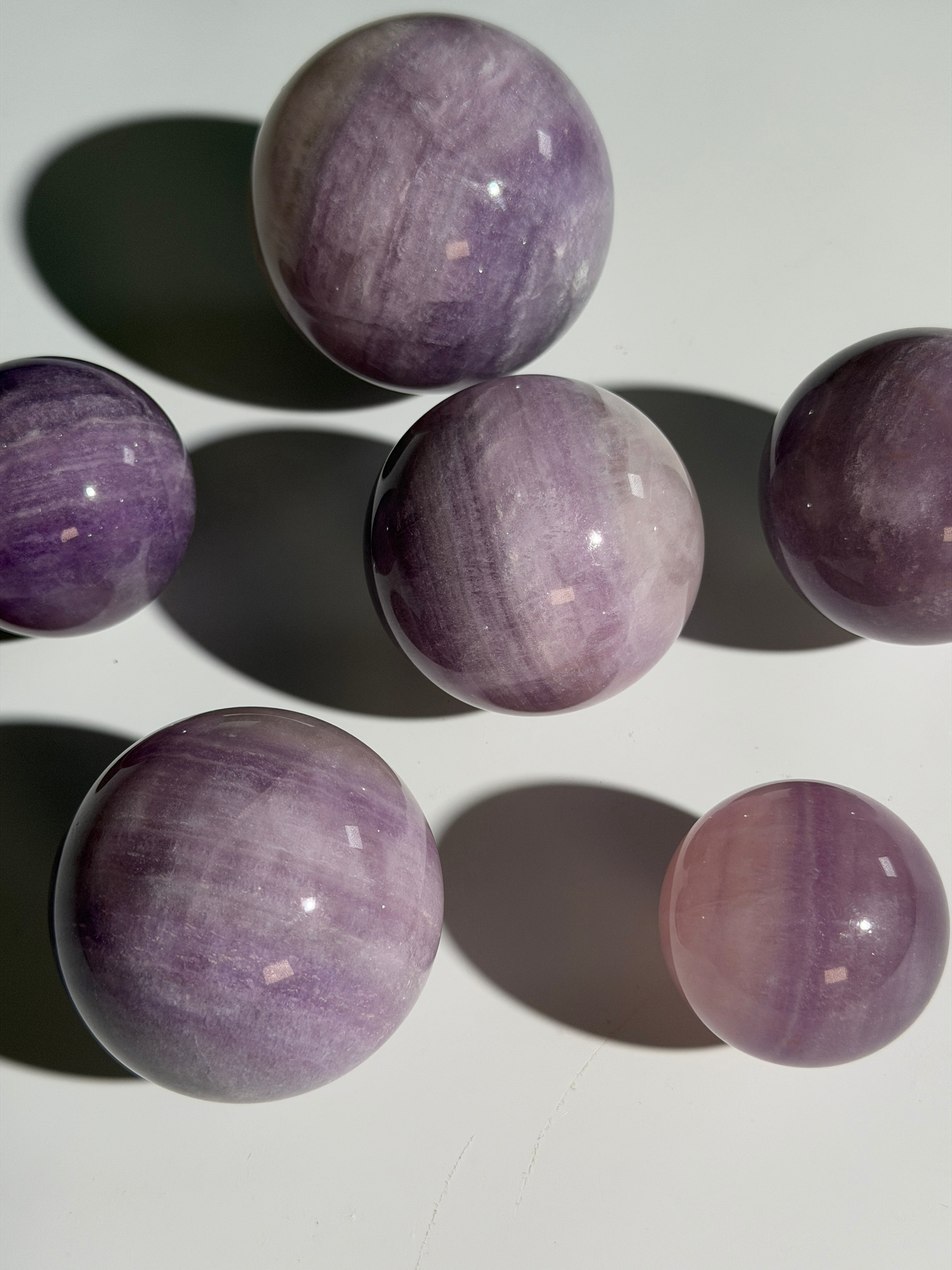 Purple Silk Fluorit Kugel
